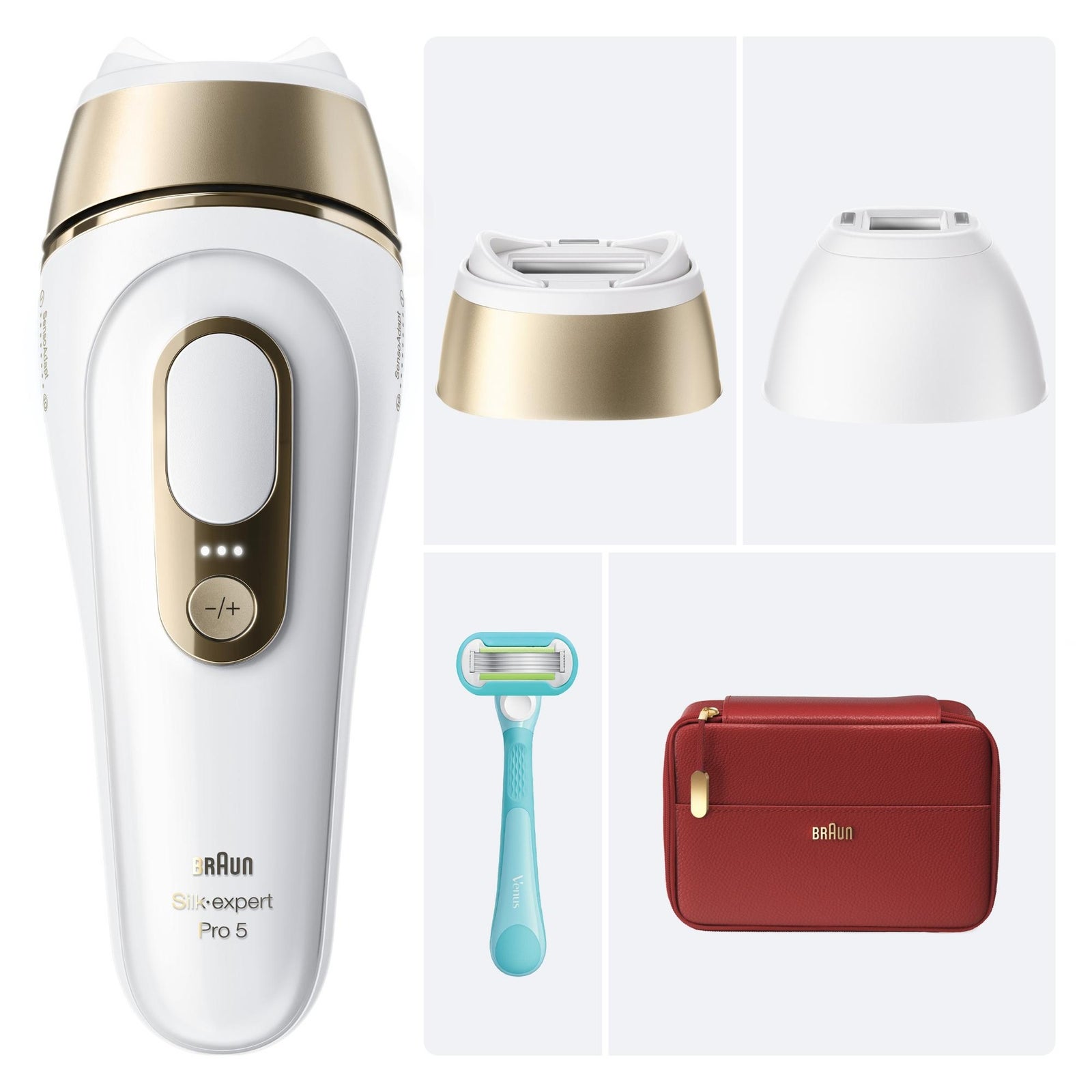 Women's Gold Braun Ipl Silk·expert Pro 5 Pl5221 Effective Hair Removal