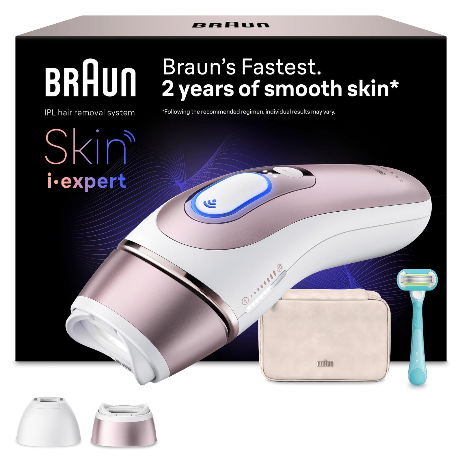 Women's Rose Gold Braun Ipl Skin I·expert Pro 7 Pl7211 Smart Ipl Hair Removal
