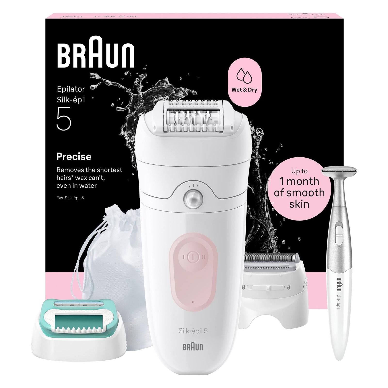 Women's Pink Braun Silk-Épil Series 5 5-251 Epilator For For Flawless Skin