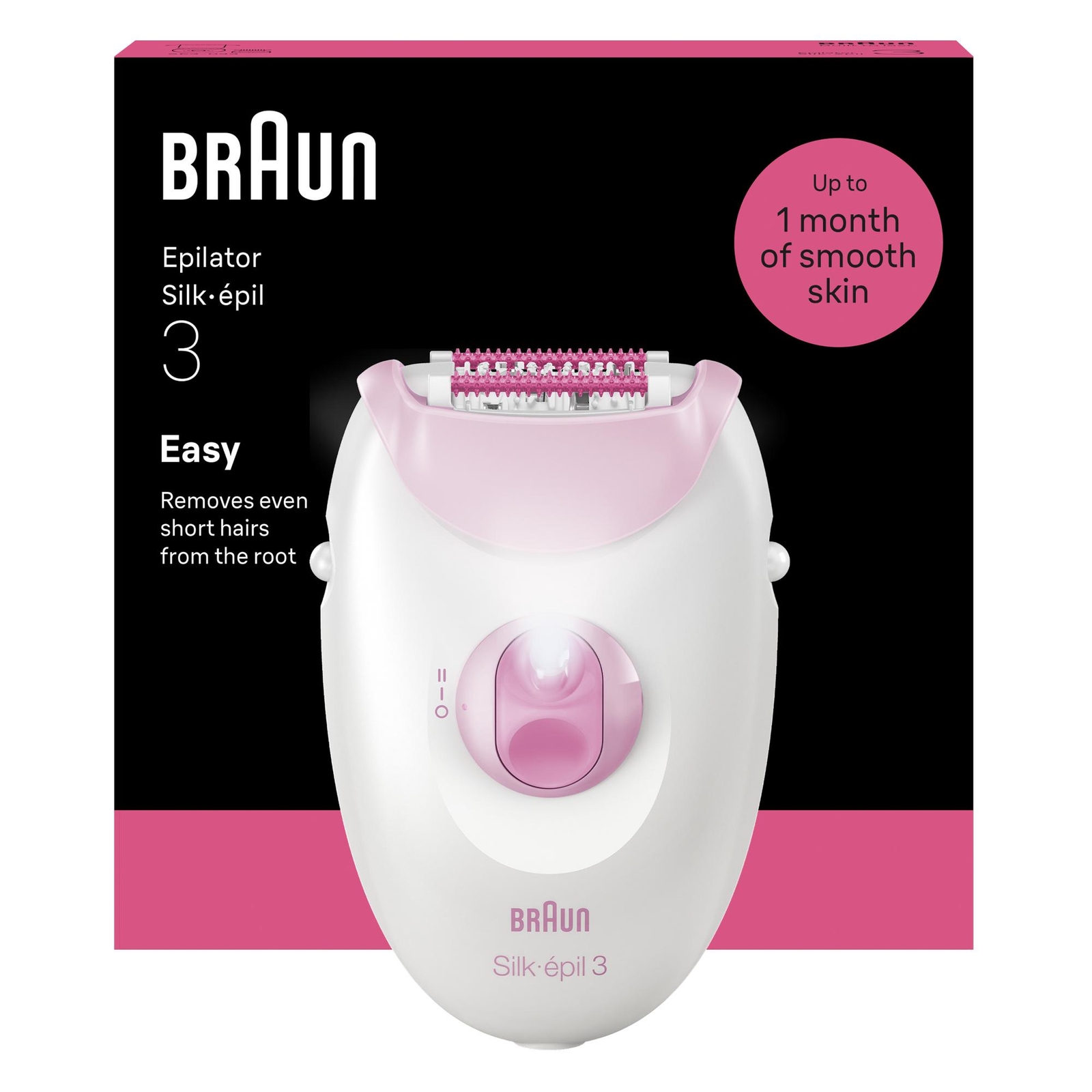 Women's Pink Braun Silk-Épil Series 3 3-000 Epilator For For Precision Use