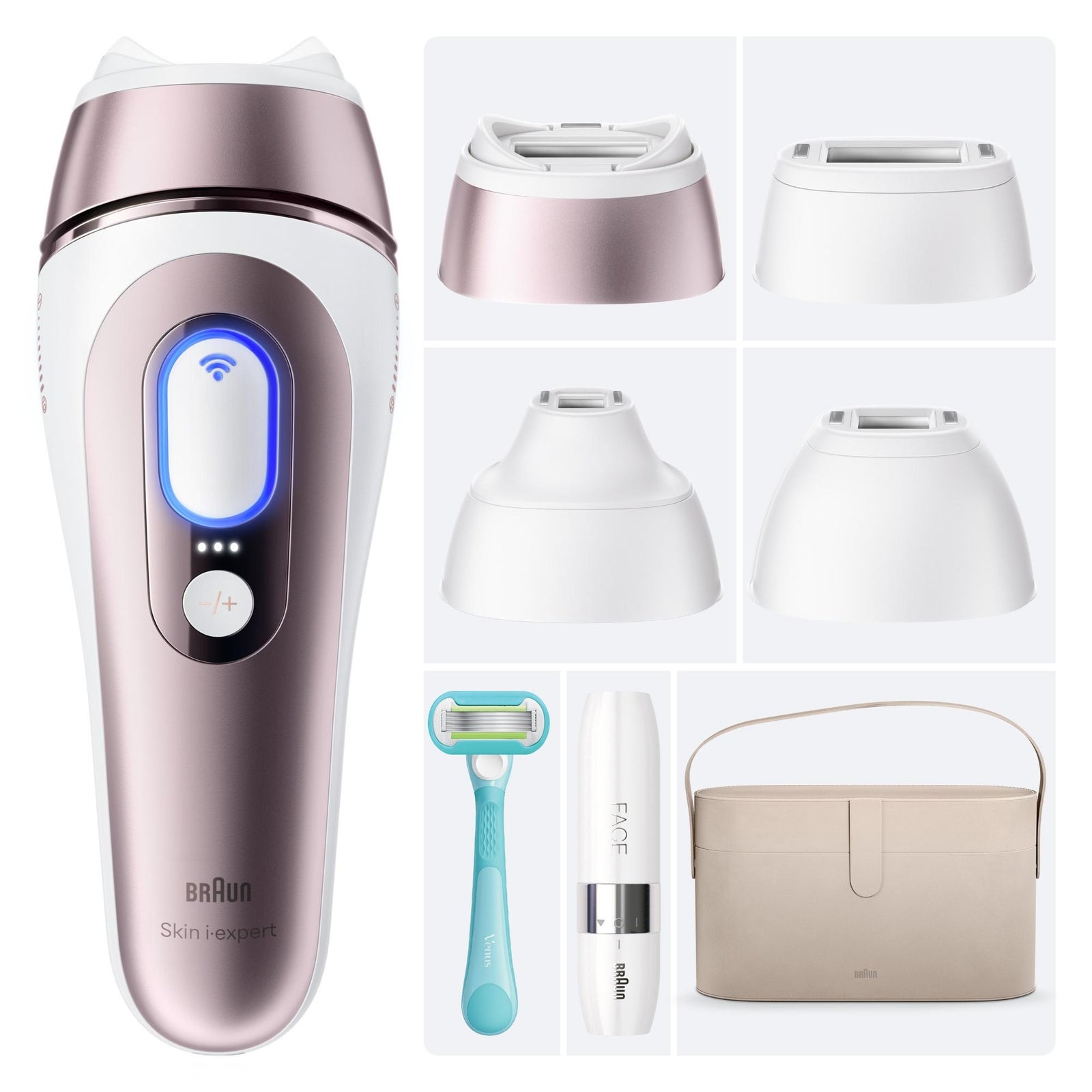 Women's Rose Gold Braun Ipl Skin I·expert Pro 7 Pl7442 Smart Ipl Hair Removal