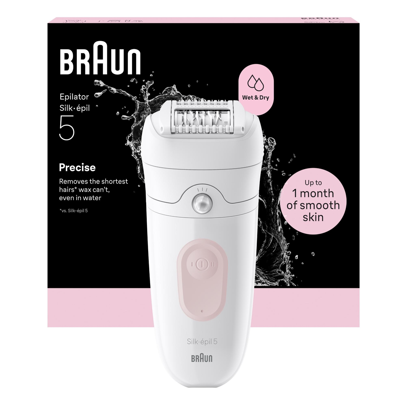 Women's Pink Braun Silk-Épil Series 5 5-000 Epilator For Gentle Epilation