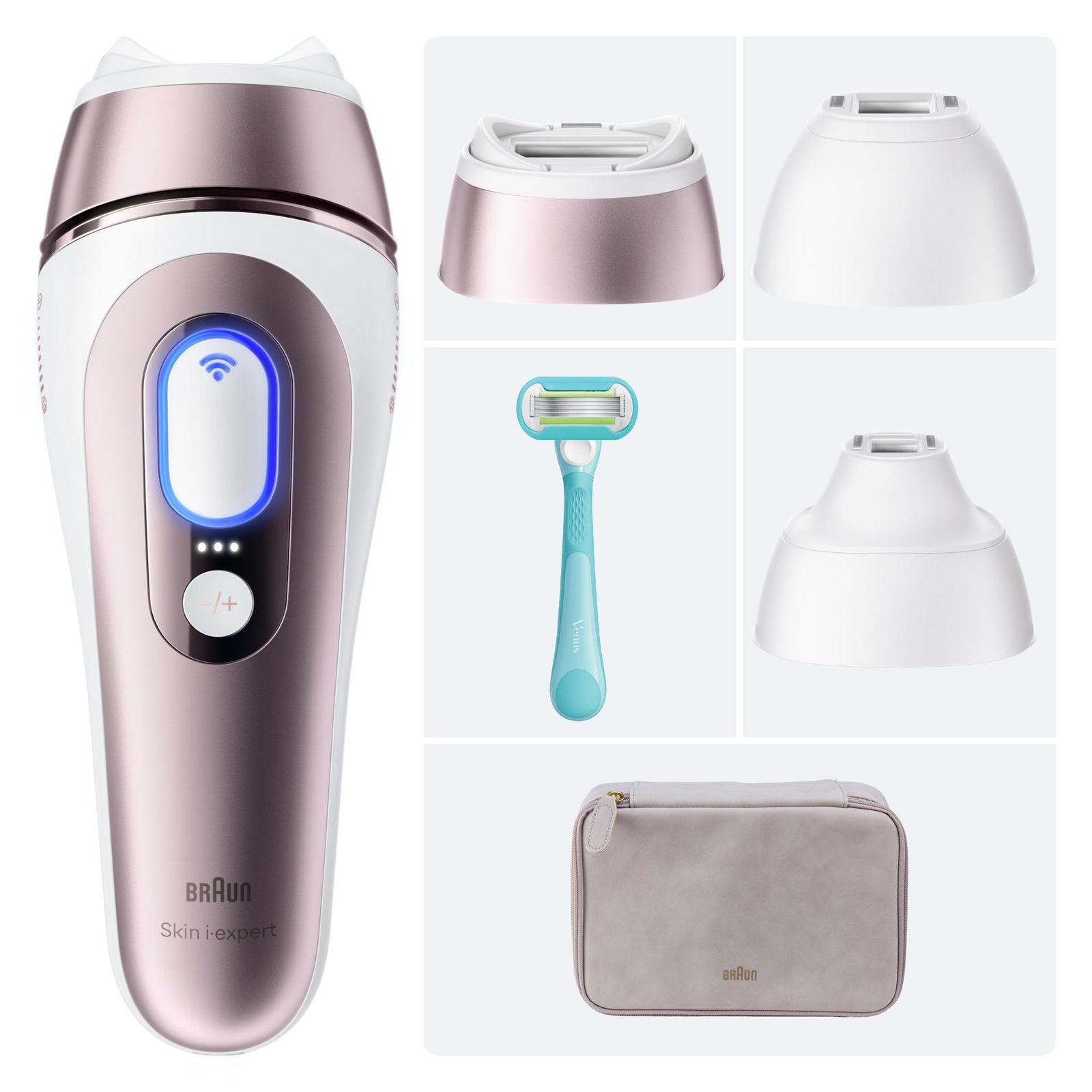 Women's Rose Gold Braun Ipl Skin I·expert Pro 7 Pl7321 Fast Ipl Hair Removal