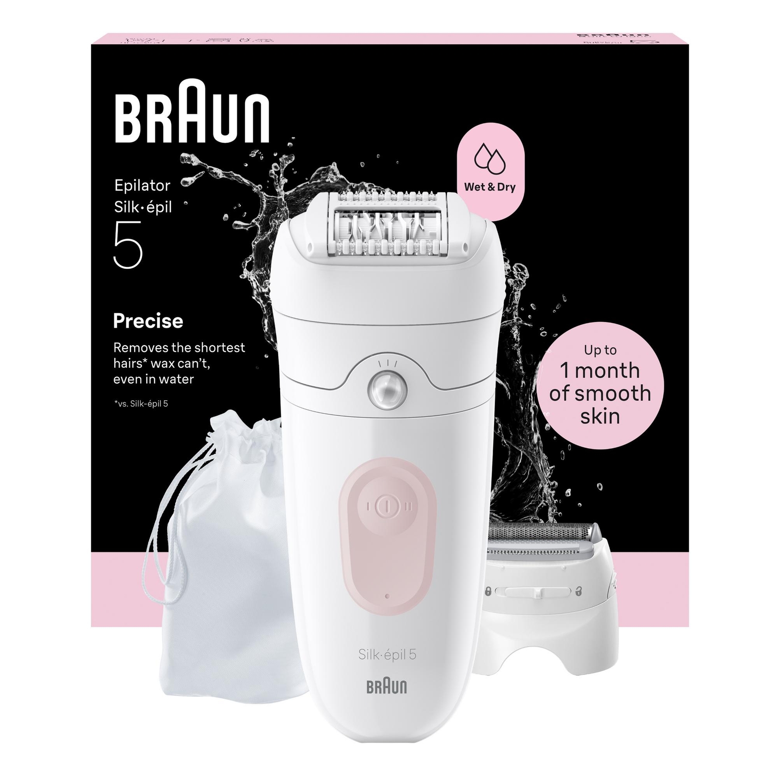 Women's Pink Braun Silk-Épil Series 5 5-041 Epilator For For Salon Results