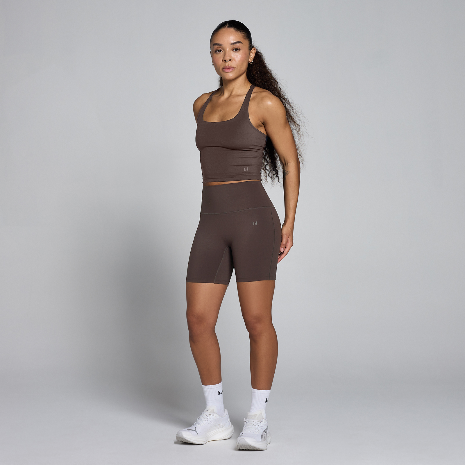 Thumbnail - MP Damen Tempo Hoch Geschnittene Shorts - Kakao - XXL