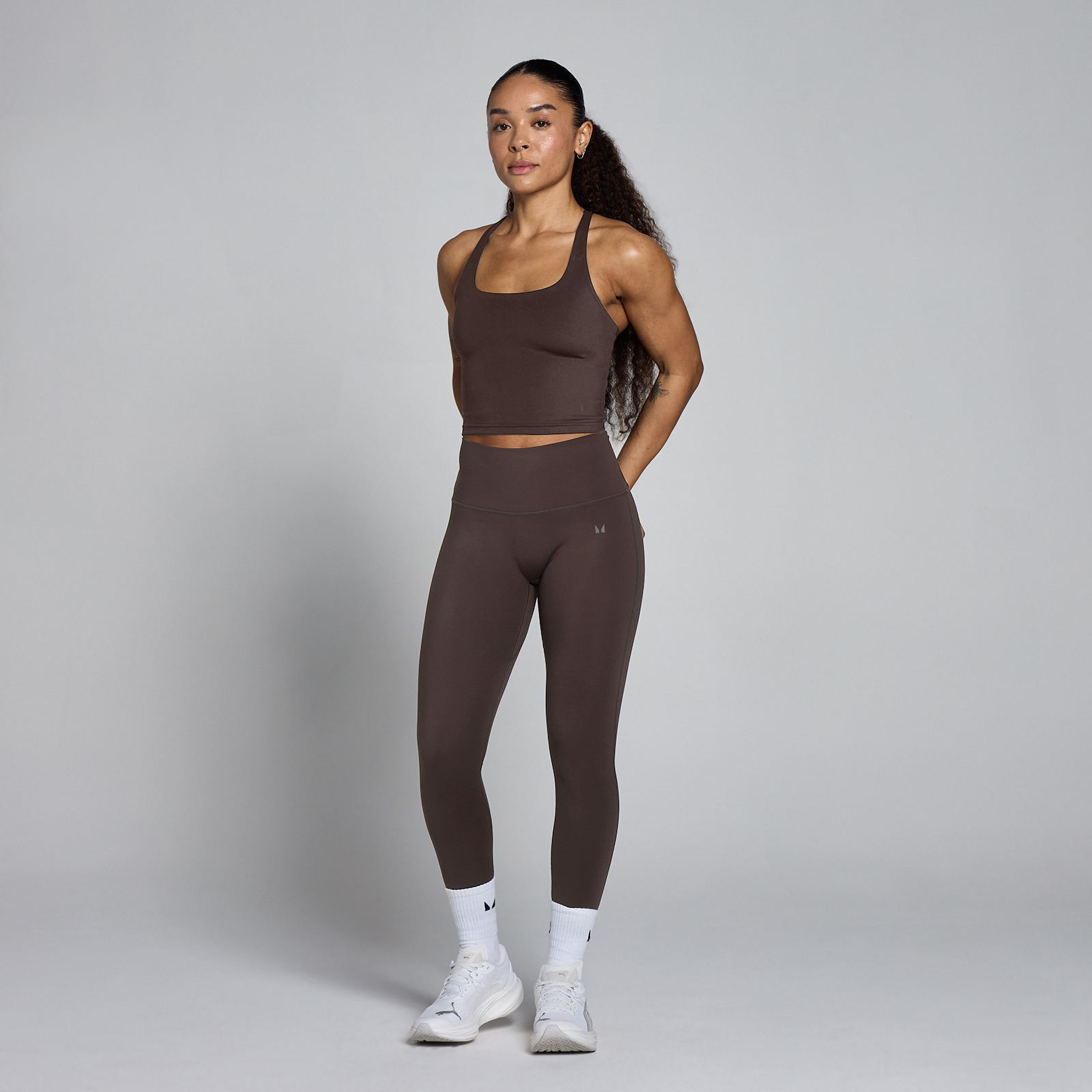 Thumbnail - MP Damen Tempo Hoch Geschnittene Leggings - Kakao - XS