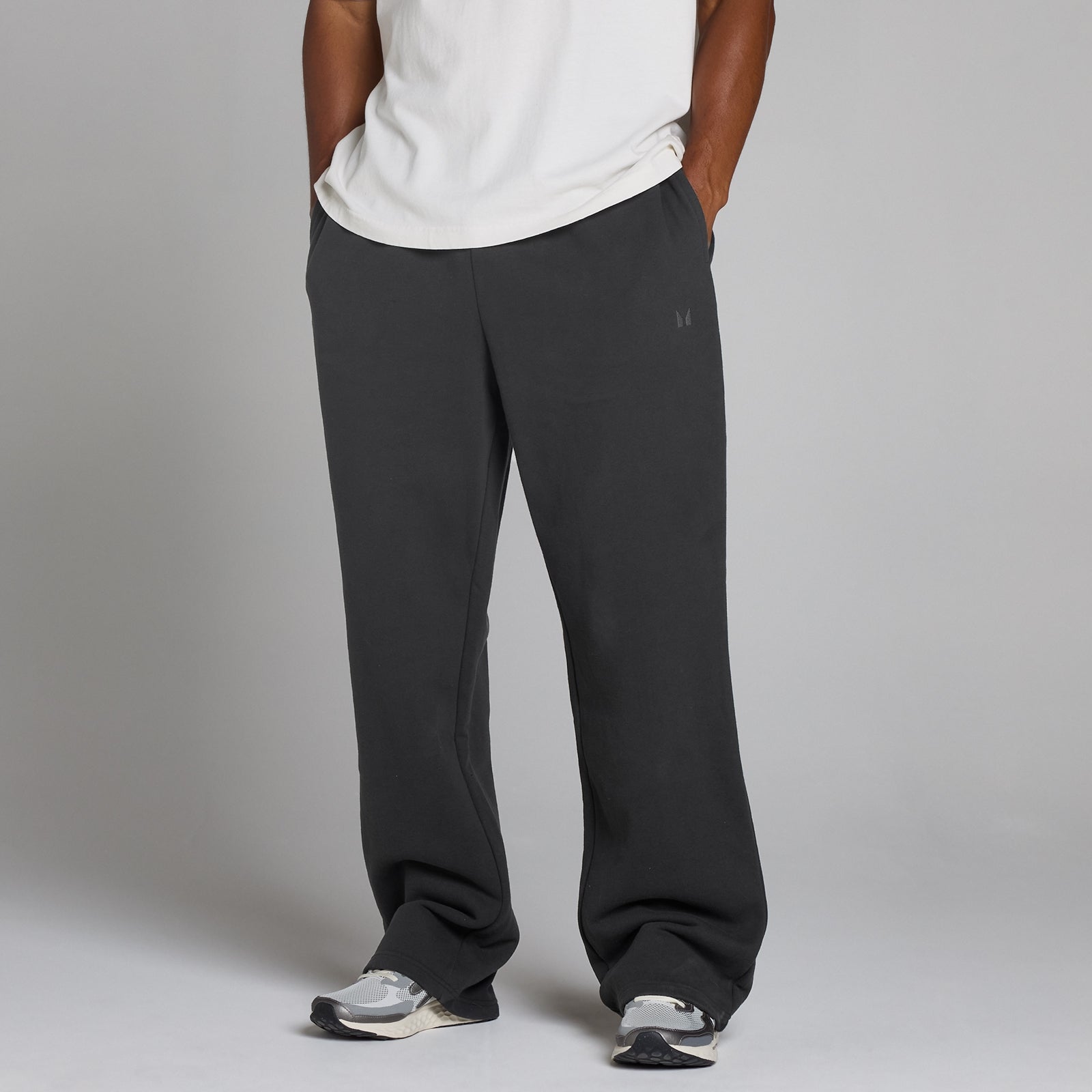 Pantaloni Sport Supradimensionați cu Picior Drept MP pentru Bărbați - Negru Decolorat - XL