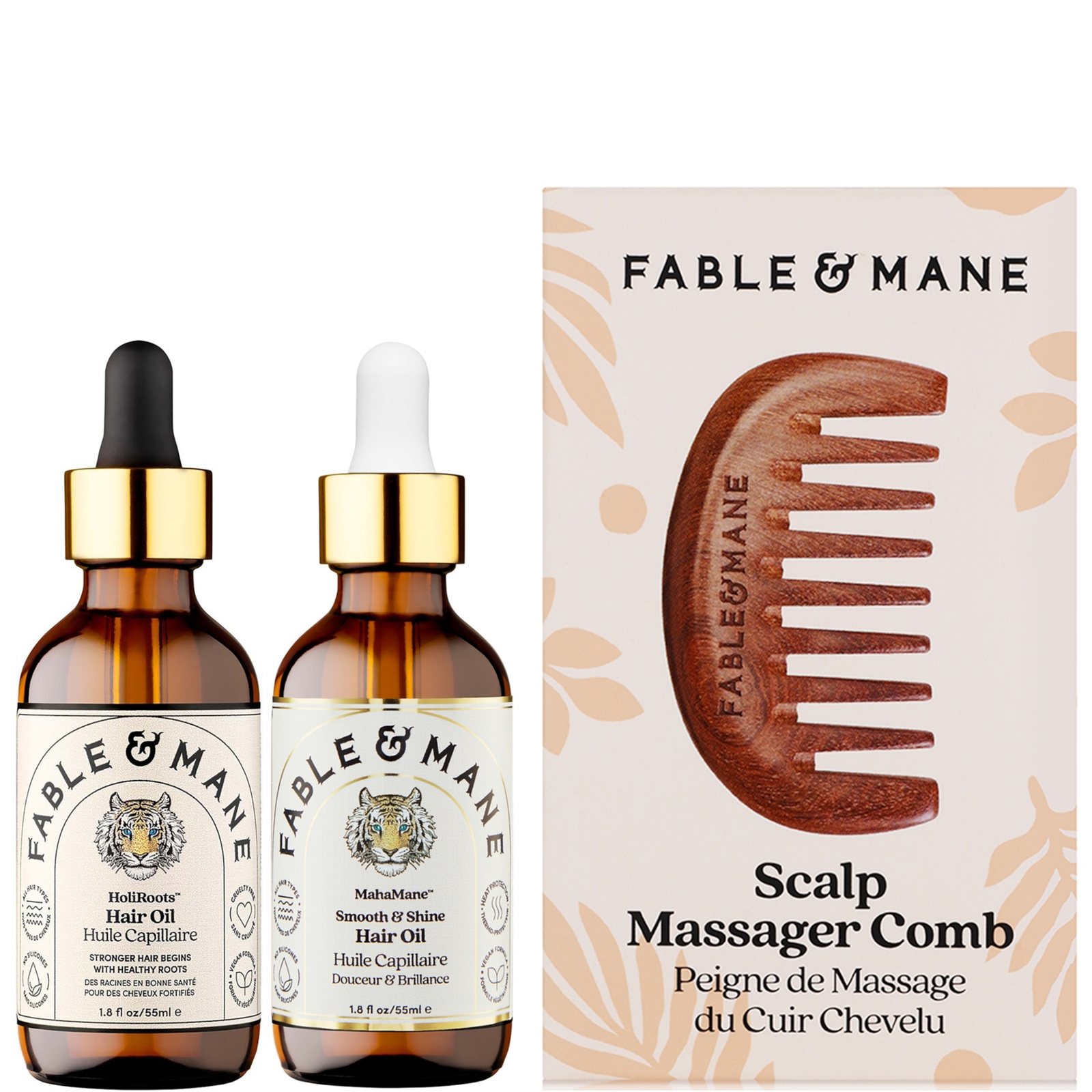 Fable & Mane Holiroots, MahaMane & Scalp Comb Bundle (Worth £81)