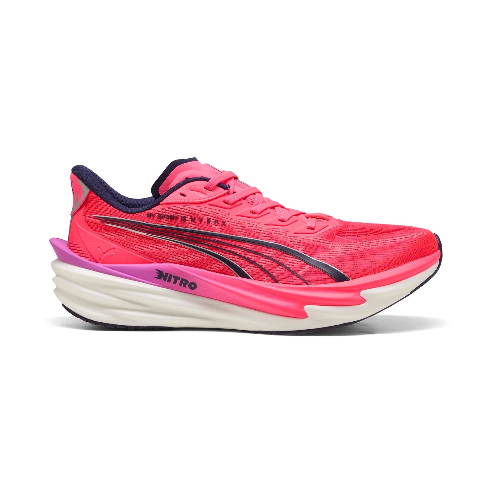 0198556376455 - PUMA x HYROX Deviate Nitro 4 Mens - White Electric Orchid Pure Pink - UK 12 0198556376455 - PUMA x HYROX Deviate Nitro 4 Mens - White Electric Orchid Pure Pink - UK 12