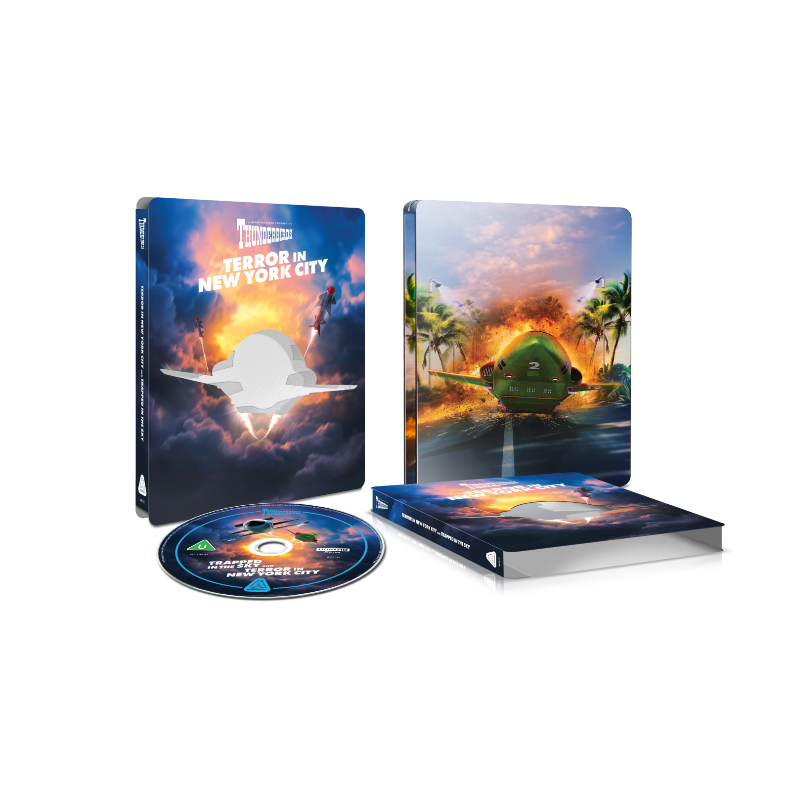 Anderson Entertainment Thunderbirds Trapped In The Sky / Terror In New York City 4K Ultra Hd Collectors Edition SteelBook