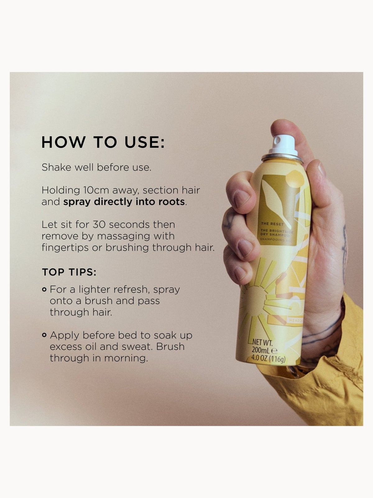 ARKIVE Headcare The Reset Brightside Dry Shampoo 200ml 4