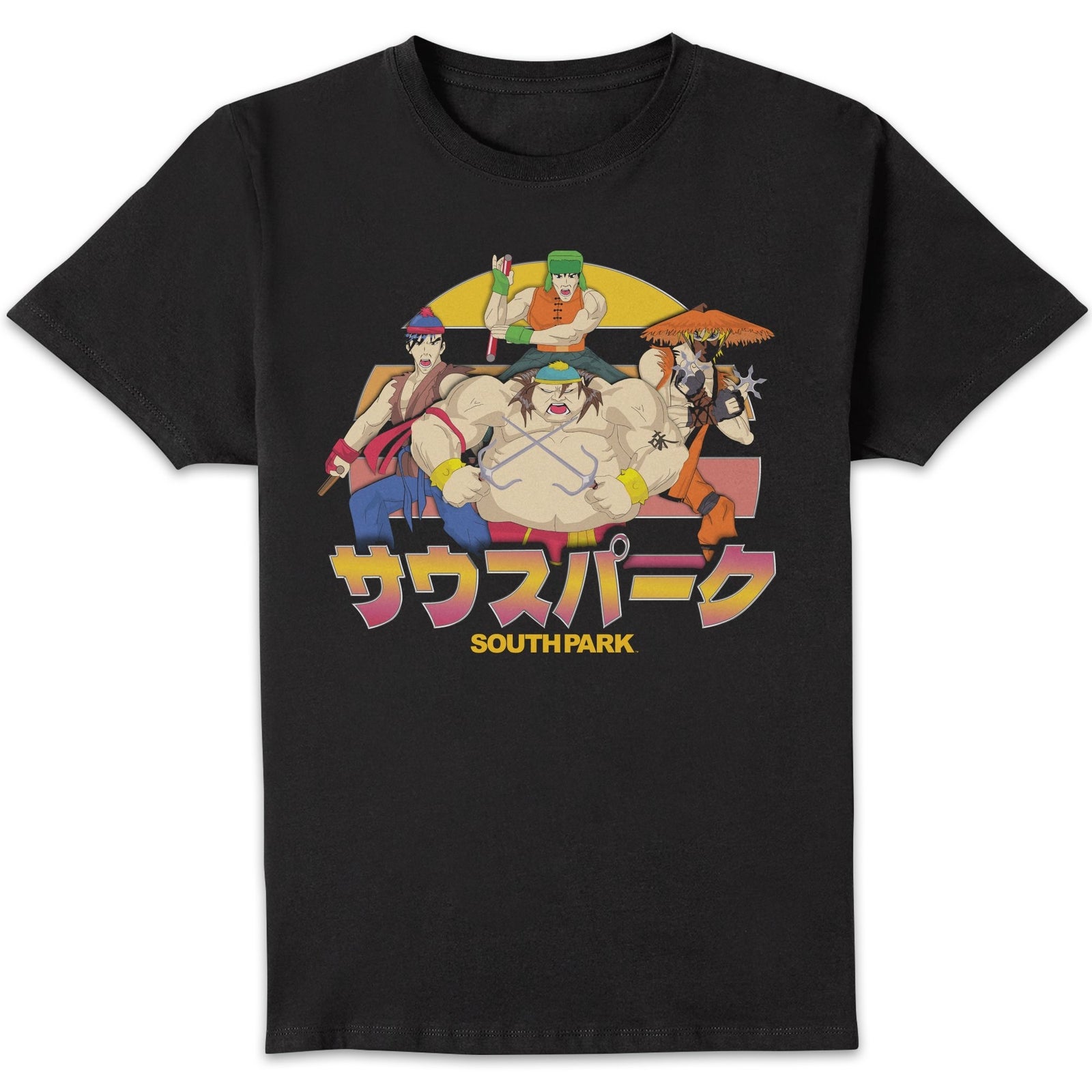 South Park Anime Style Unisex T-Shirt - Black - XXL