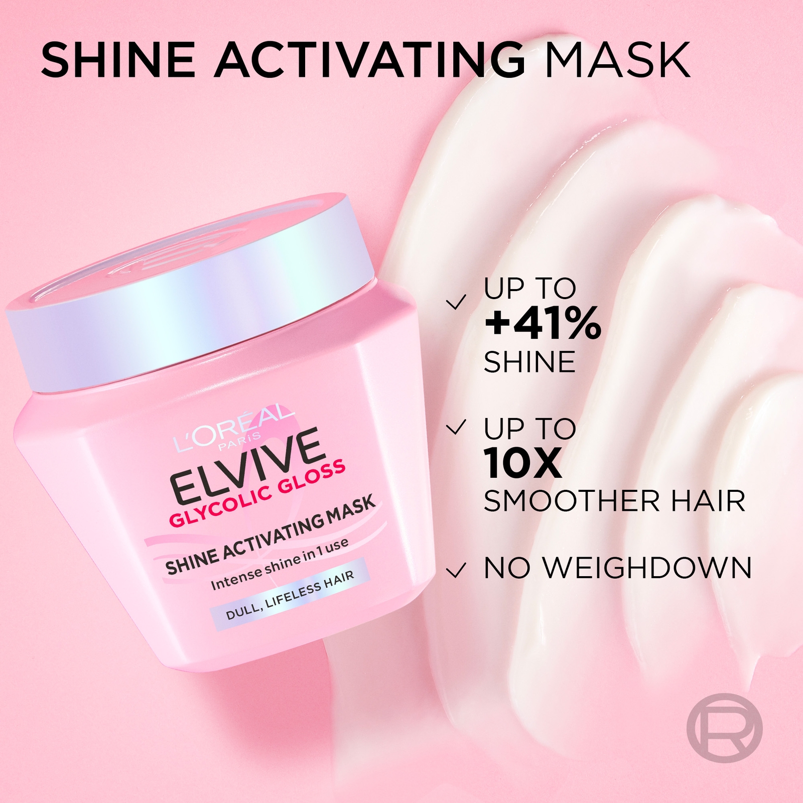 Thumbnail - L'Oréal Paris Elvive Glycolic Gloss Core Diamond Mask 300ml