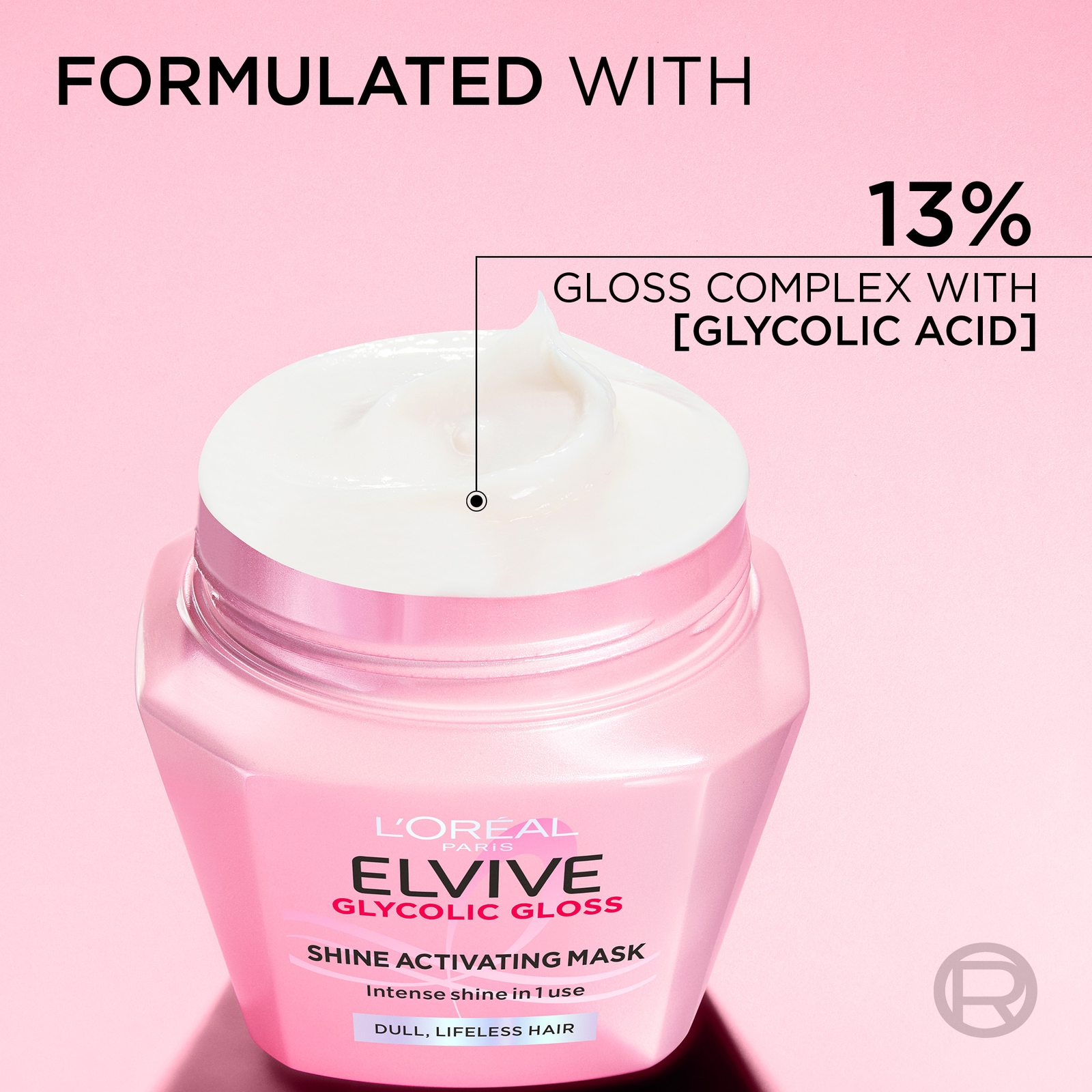 Thumbnail - L'Oréal Paris Elvive Glycolic Gloss Core Diamond Mask 300ml