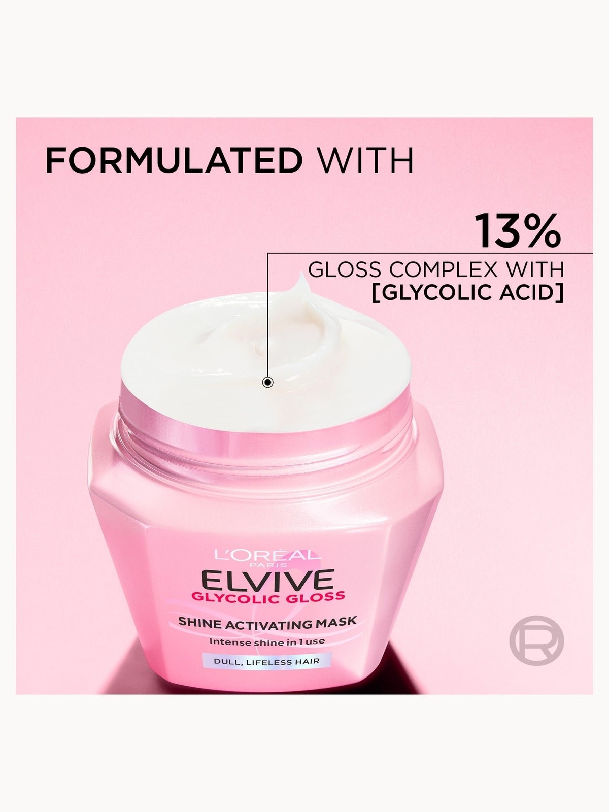 L'Oréal Paris Elvive Glycolic Gloss Core Diamond Mask 300ml 4