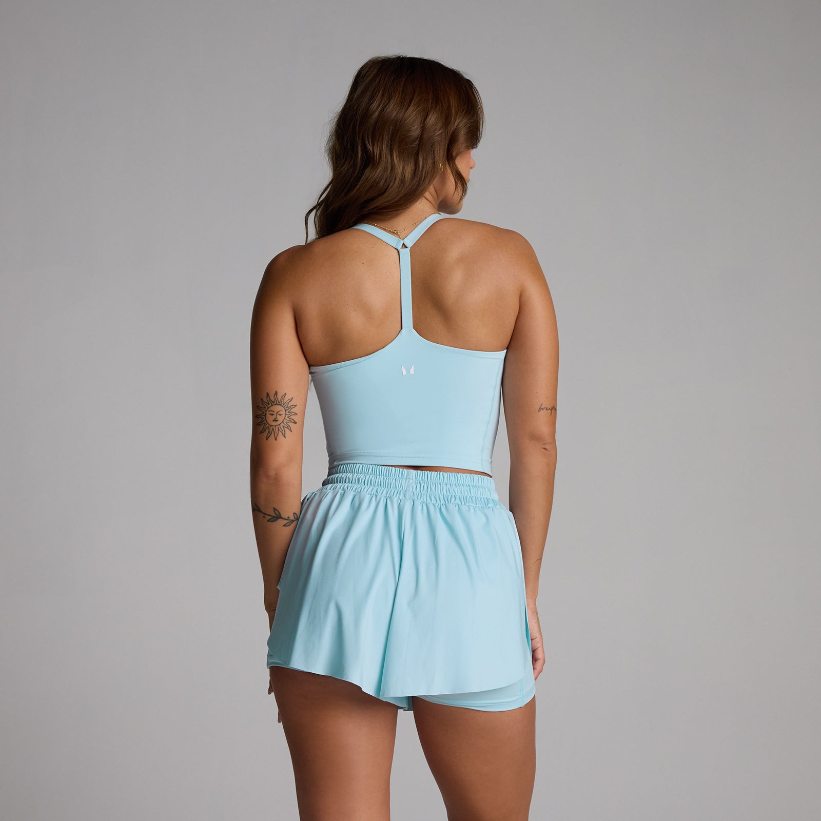 Canotta MP donna Tempo con spalline incrociate - Azzurro - L