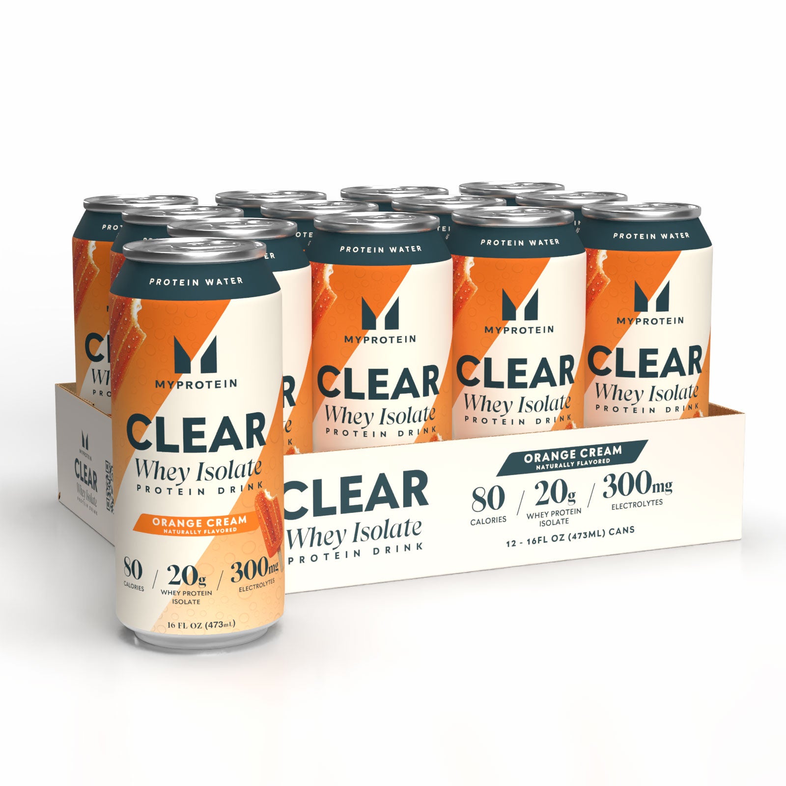 Myprotein Clear Whey Protein Water (Tray) (USA) - 12Porcja - Krem pomarańczowy