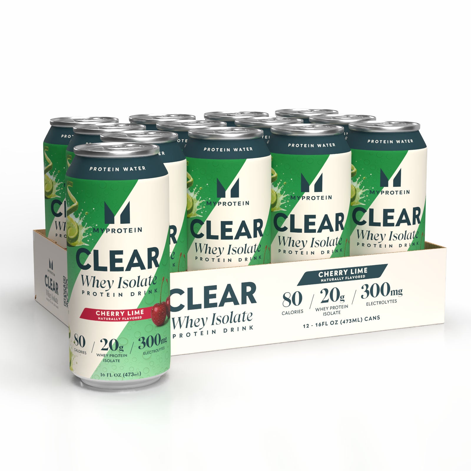 Myprotein Clear Whey Protein Water (Tray) (USA) - 12Porcja - Cherry Lime
