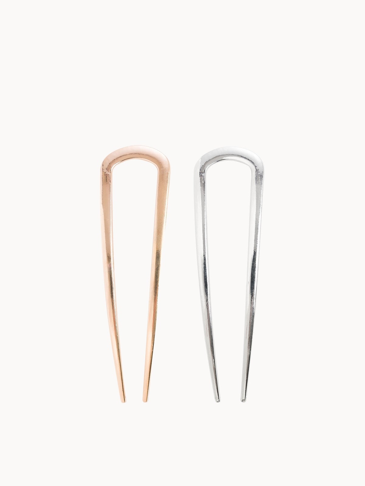 Brushworks French Hair Pin Duo - Gold & Silver 2