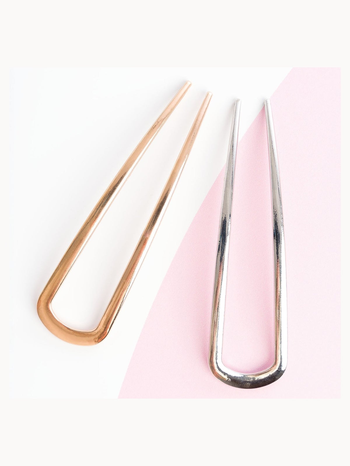 Brushworks French Hair Pin Duo - Gold & Silver 3