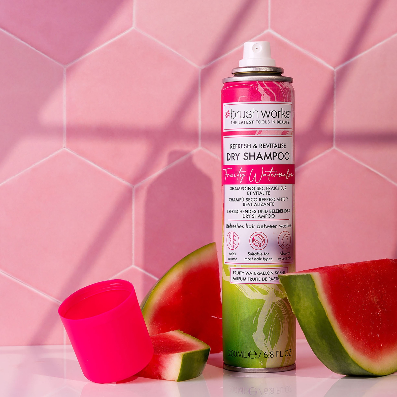 Thumbnail - Brushworks Refresh & Revitalise Fruity Watermelon Dry Shampoo 200ml