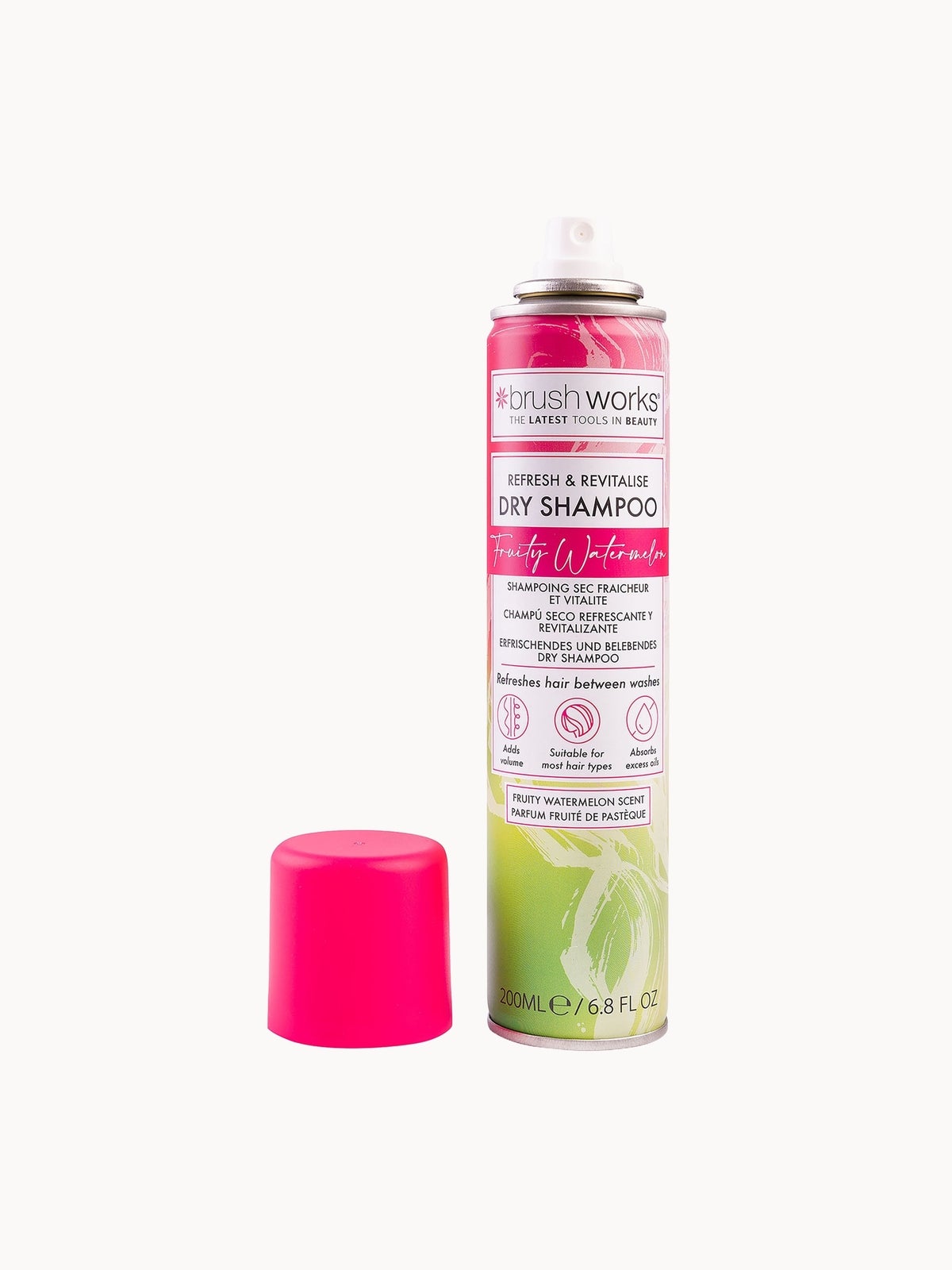 Brushworks Refresh & Revitalise Fruity Watermelon Dry Shampoo 200ml 2