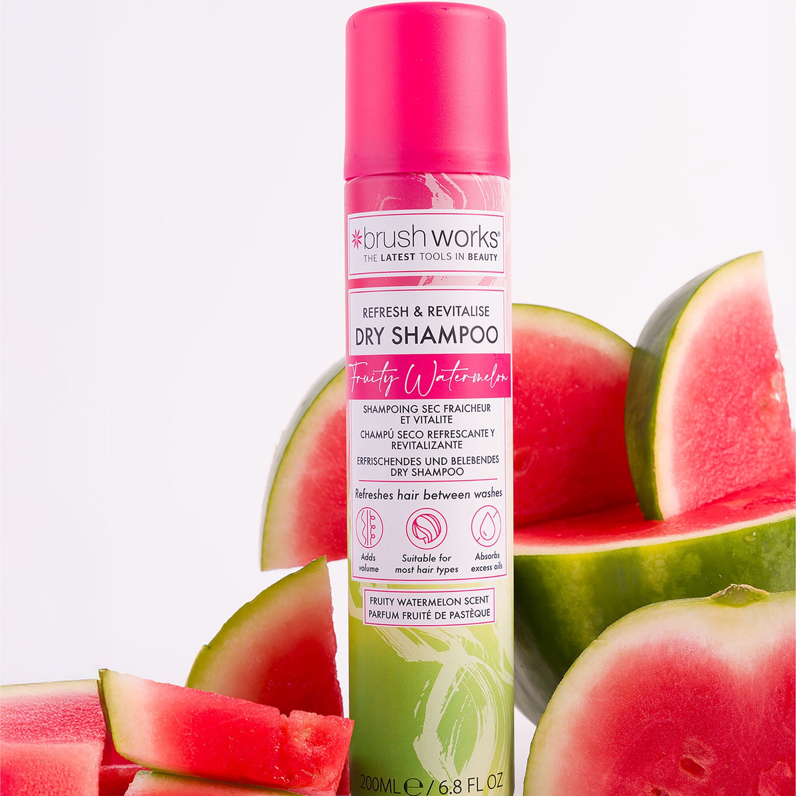 Thumbnail - Brushworks Refresh & Revitalise Fruity Watermelon Dry Shampoo 200ml