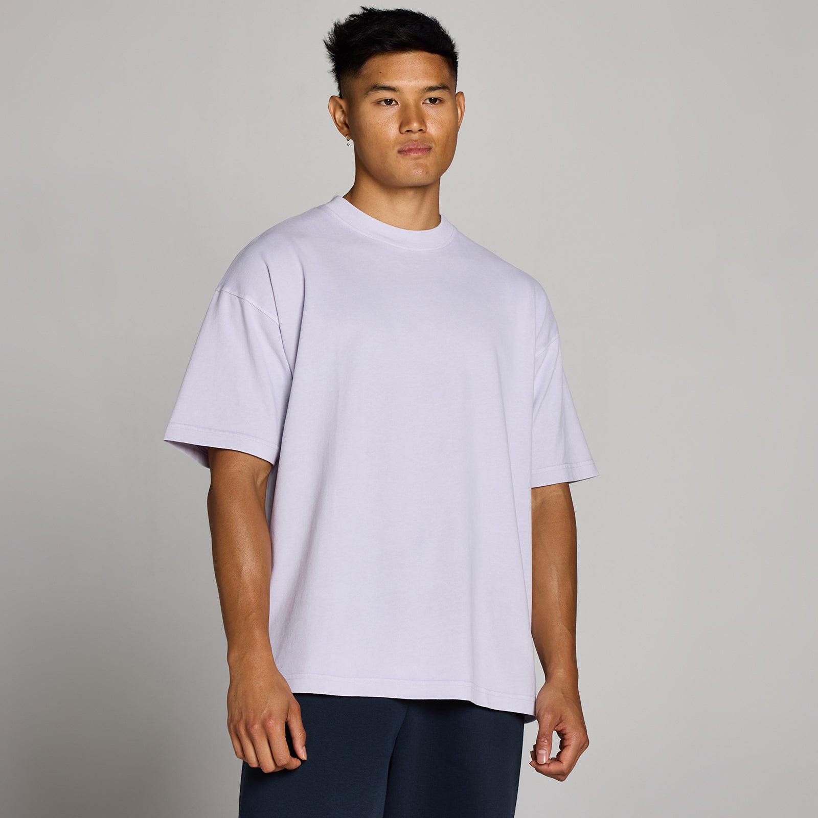 Camiseta oversize de algodón lavado para hombre de MP - Gris lila - L