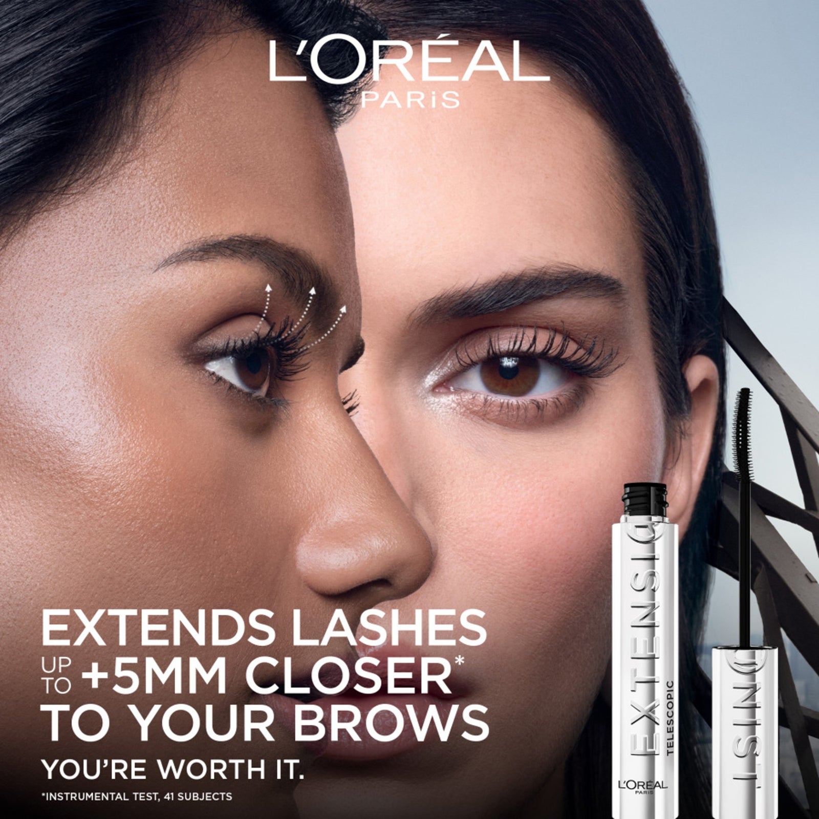 L'Oréal Paris Telescopic Extensionist Lengthening & Curling Mascara - Black 9.9ml 2