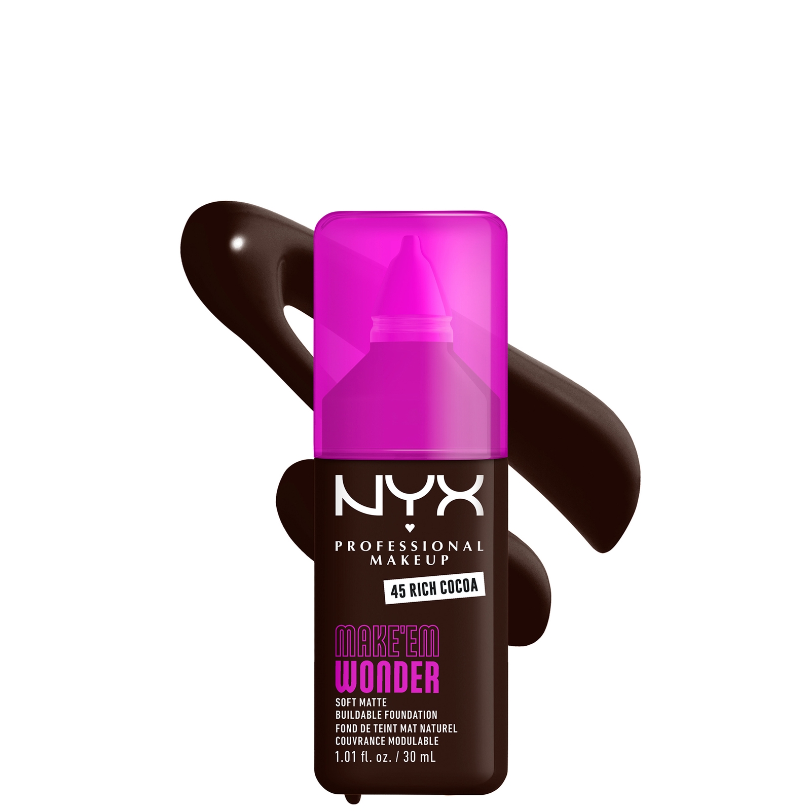 NYX Professional Makeup Make 'EM Wonder, 24H Soft Matte Foundation (Various Shades) - Rich Cocoa
