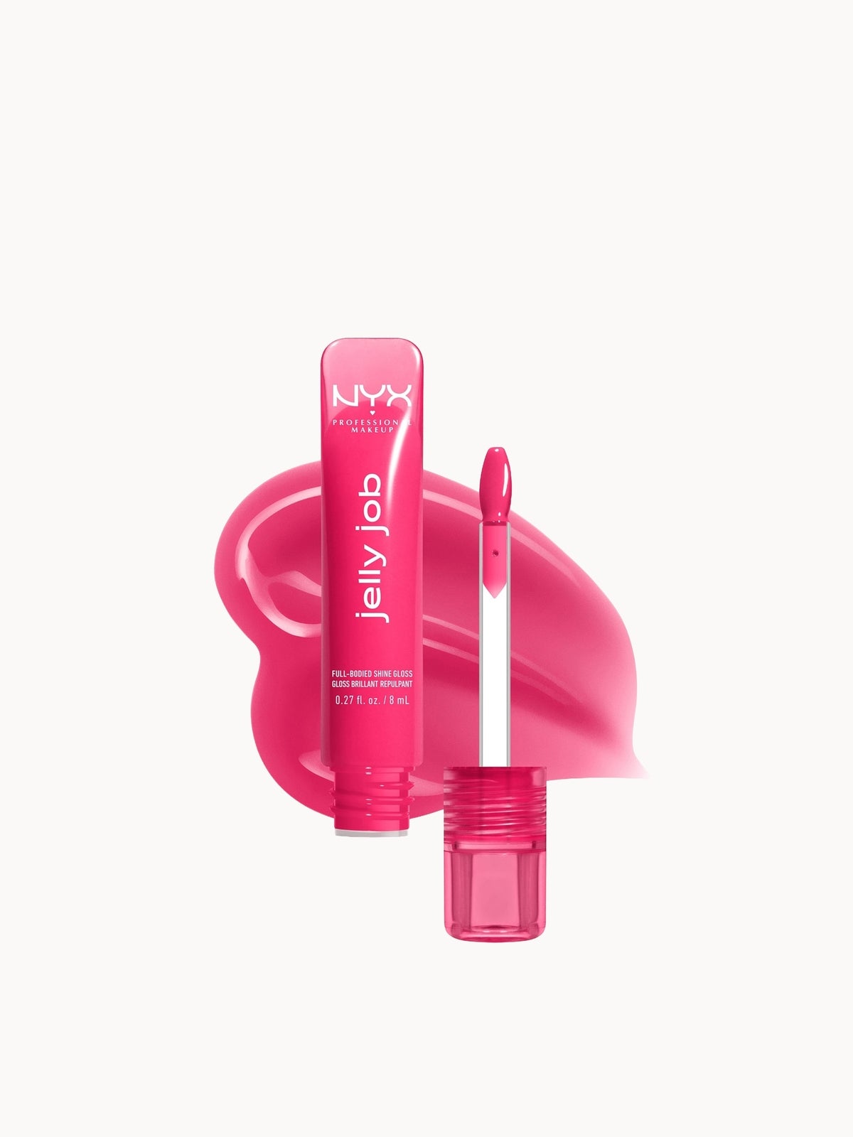 NYX Professional Makeup Jelly Job, Full-Bodied Shine Gloss, Lip-Smoothing Shine (Various Shades) - 10 Juicy Jelly 2