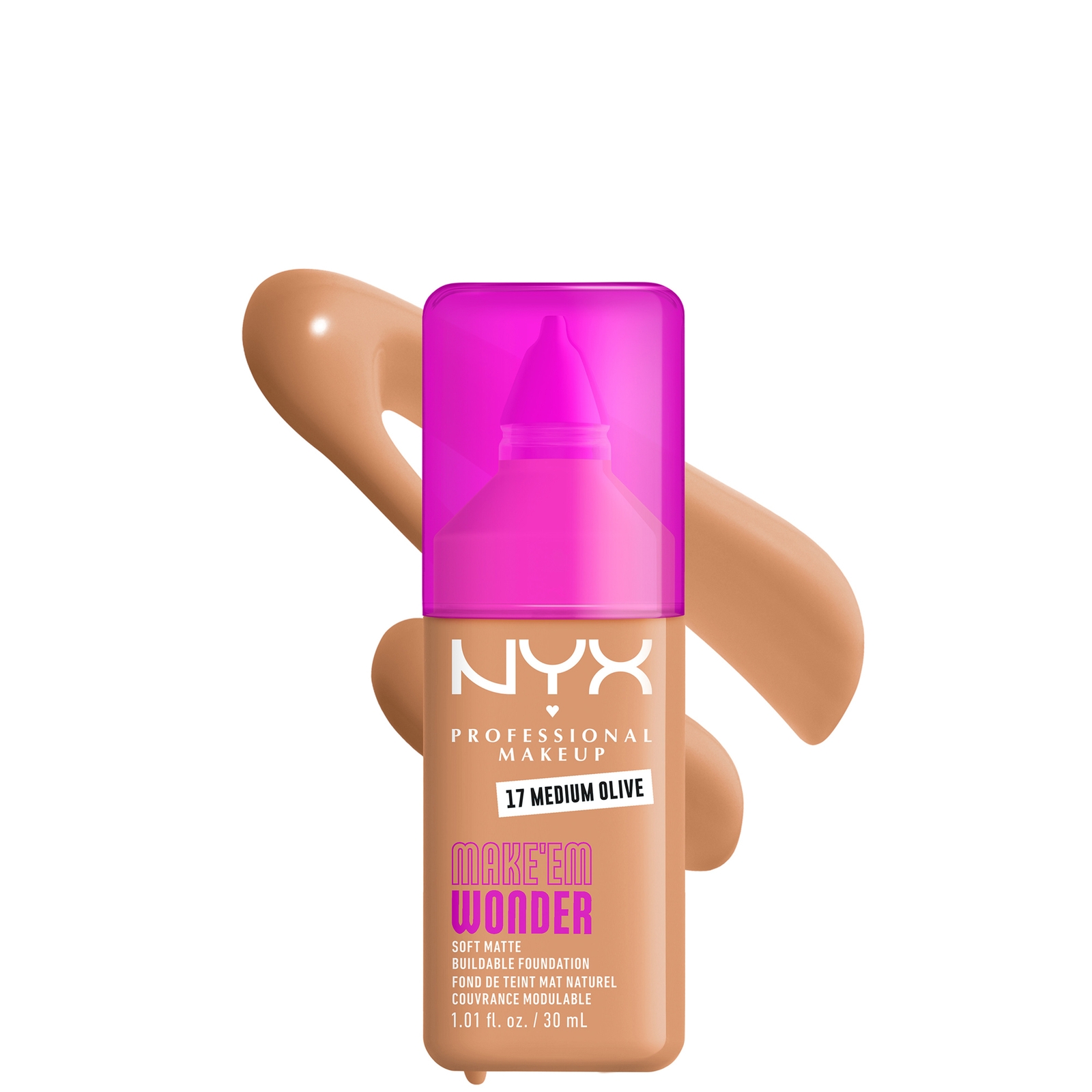 NYX Professional Makeup Make 'EM Wonder, 24H Soft Matte Foundation (Various Shades) - Medium Olive