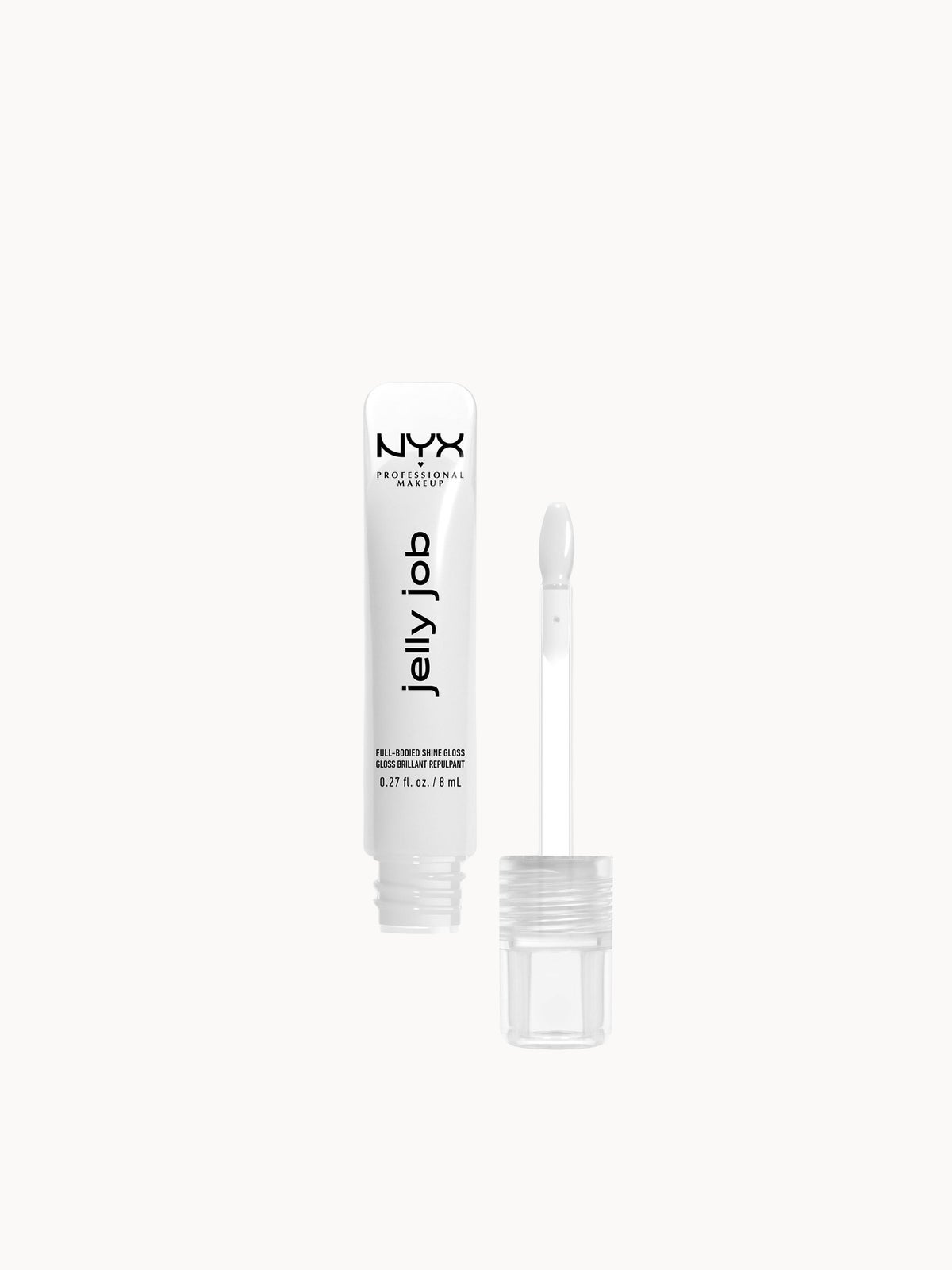 NYX Professional Makeup Jelly Job, Full-Bodied Shine Gloss, Lip-Smoothing Shine (Various Shades) - 1 Just Jelly 2