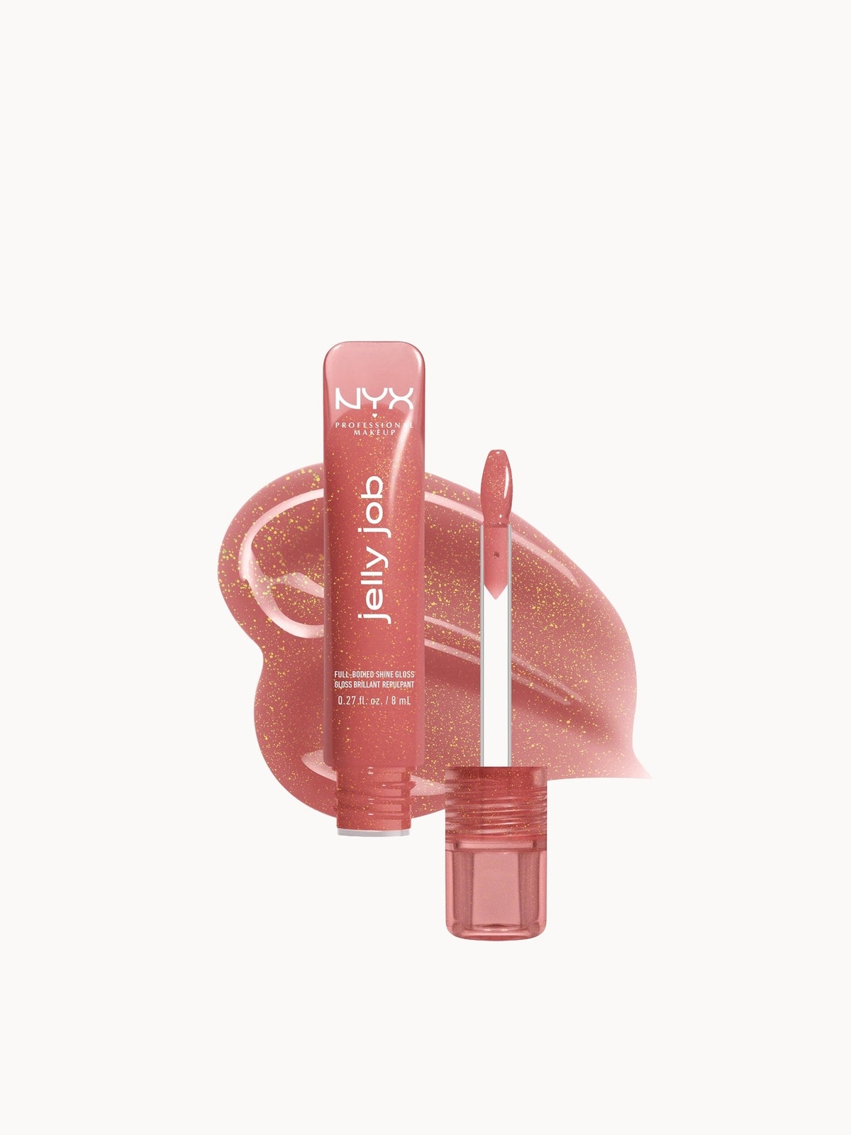 NYX Professional Makeup Jelly Job, Full-Bodied Shine Gloss, Lip-Smoothing Shine (Various Shades) - 5 Honey It's Jelly 2