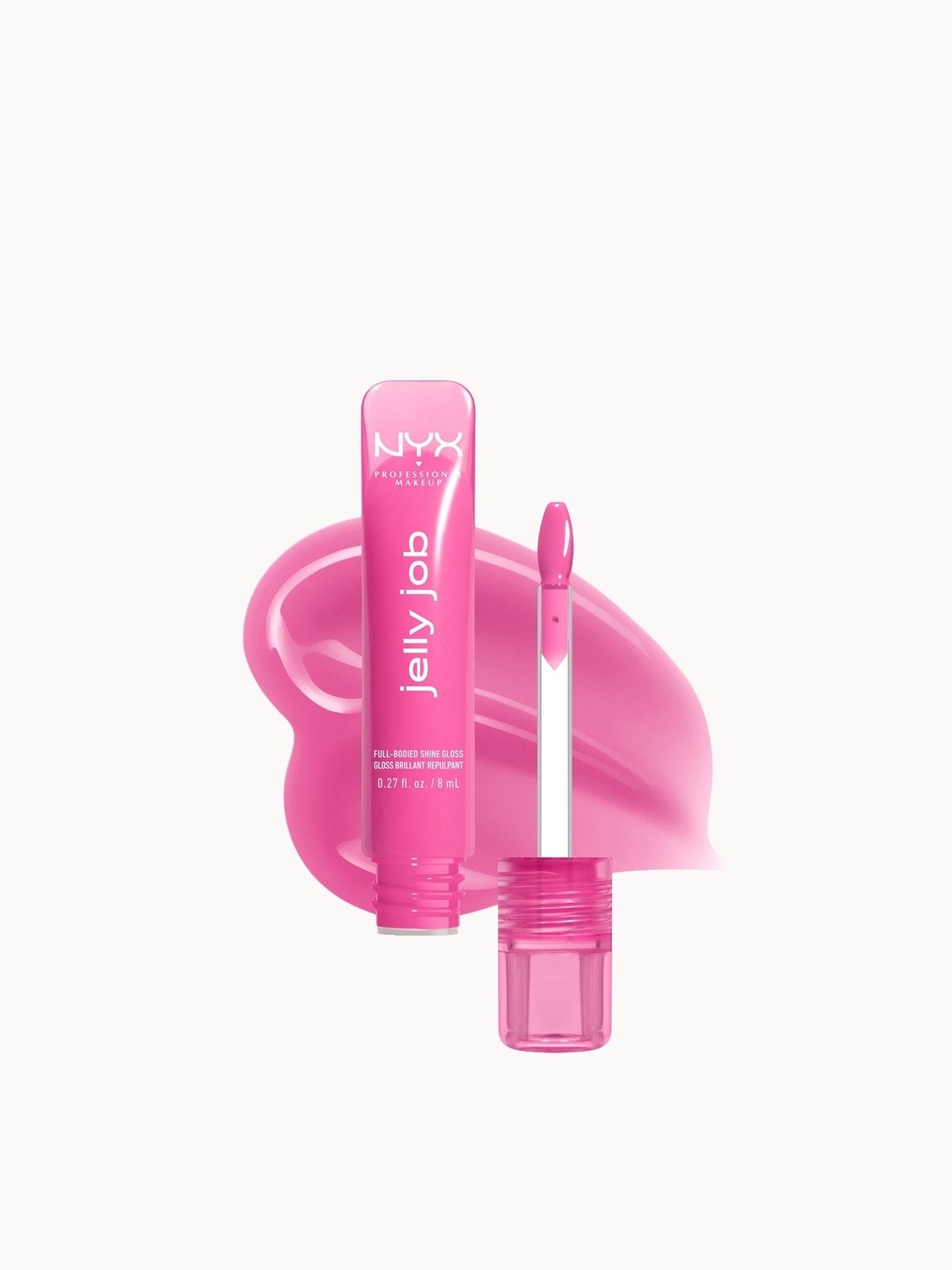 NYX Professional Makeup Jelly Job, Full-Bodied Shine Gloss, Lip-Smoothing Shine (Various Shades) - 11 Jelly Icing 2