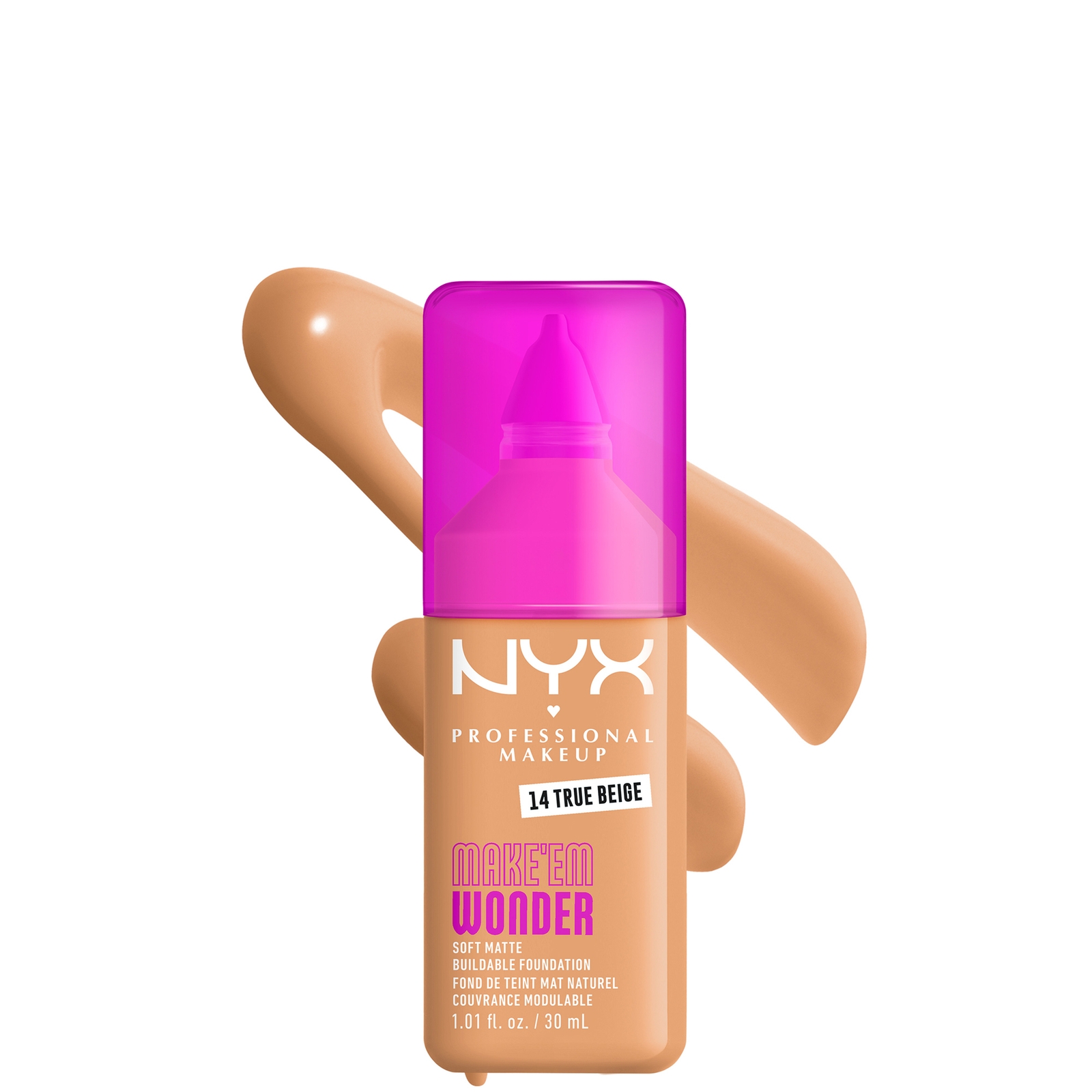 NYX Professional Makeup Make 'EM Wonder, 24H Soft Matte Foundation (Various Shades) - True Beige