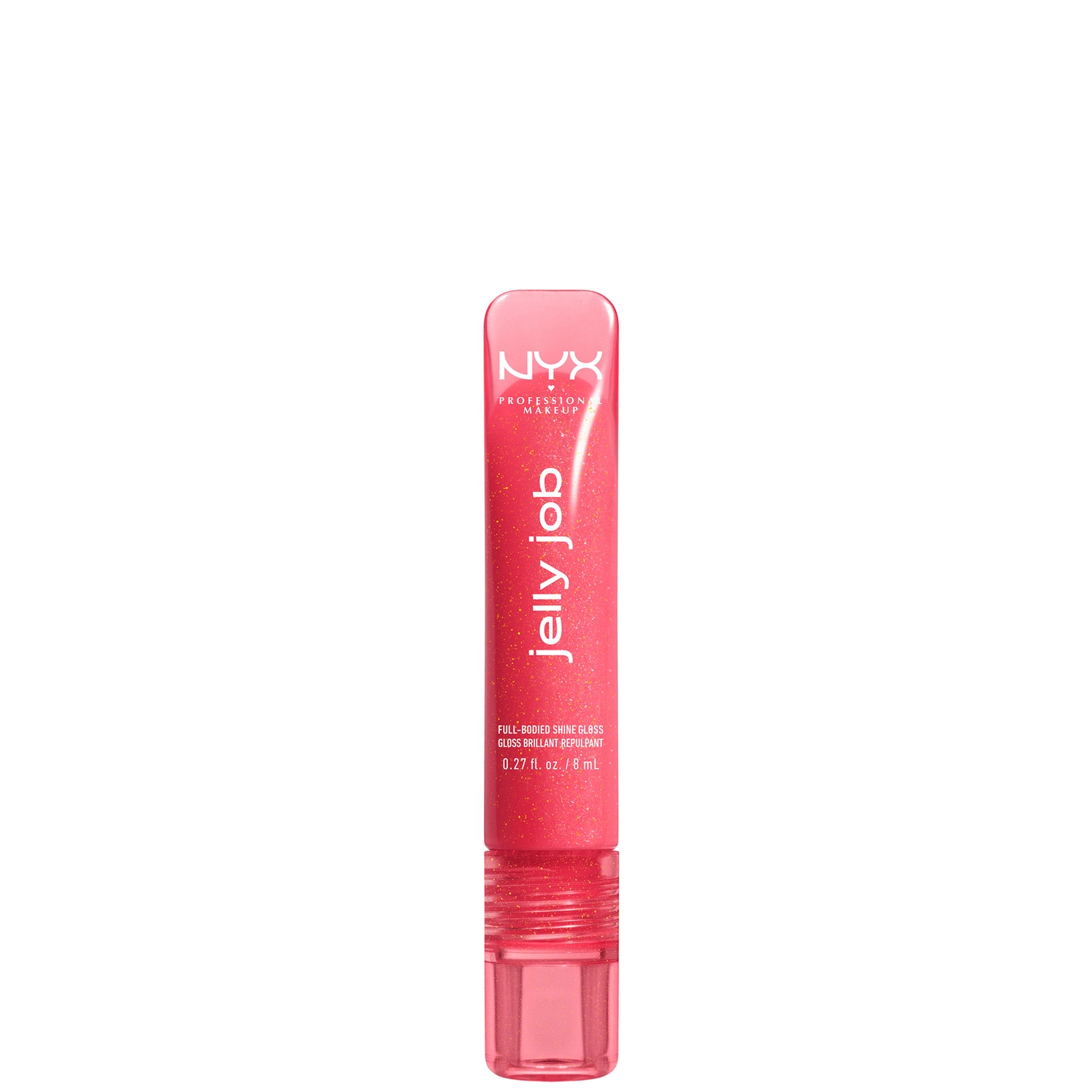 NYX Professional Makeup Jelly Job, Full-Bodied Shine Gloss, Lip-Smoothing Shine (Various Shades) - 8 Jelly Kiss'd