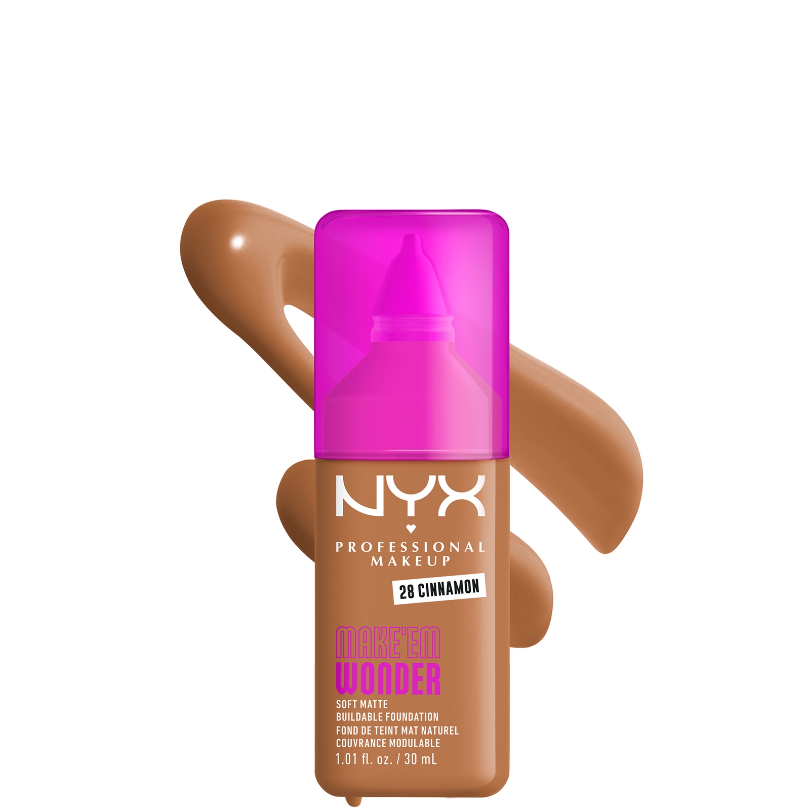 NYX Professional Makeup Make 'EM Wonder, 24H Soft Matte Foundation (Various Shades) - Cinnamon