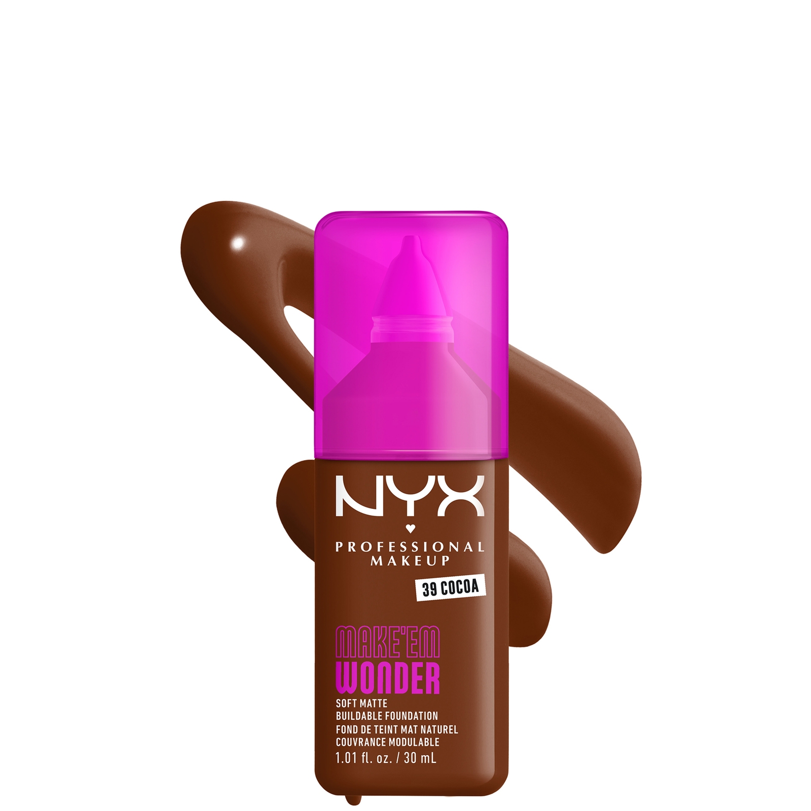 NYX Professional Makeup Make 'EM Wonder, 24H Soft Matte Foundation (Various Shades) - Cocoa