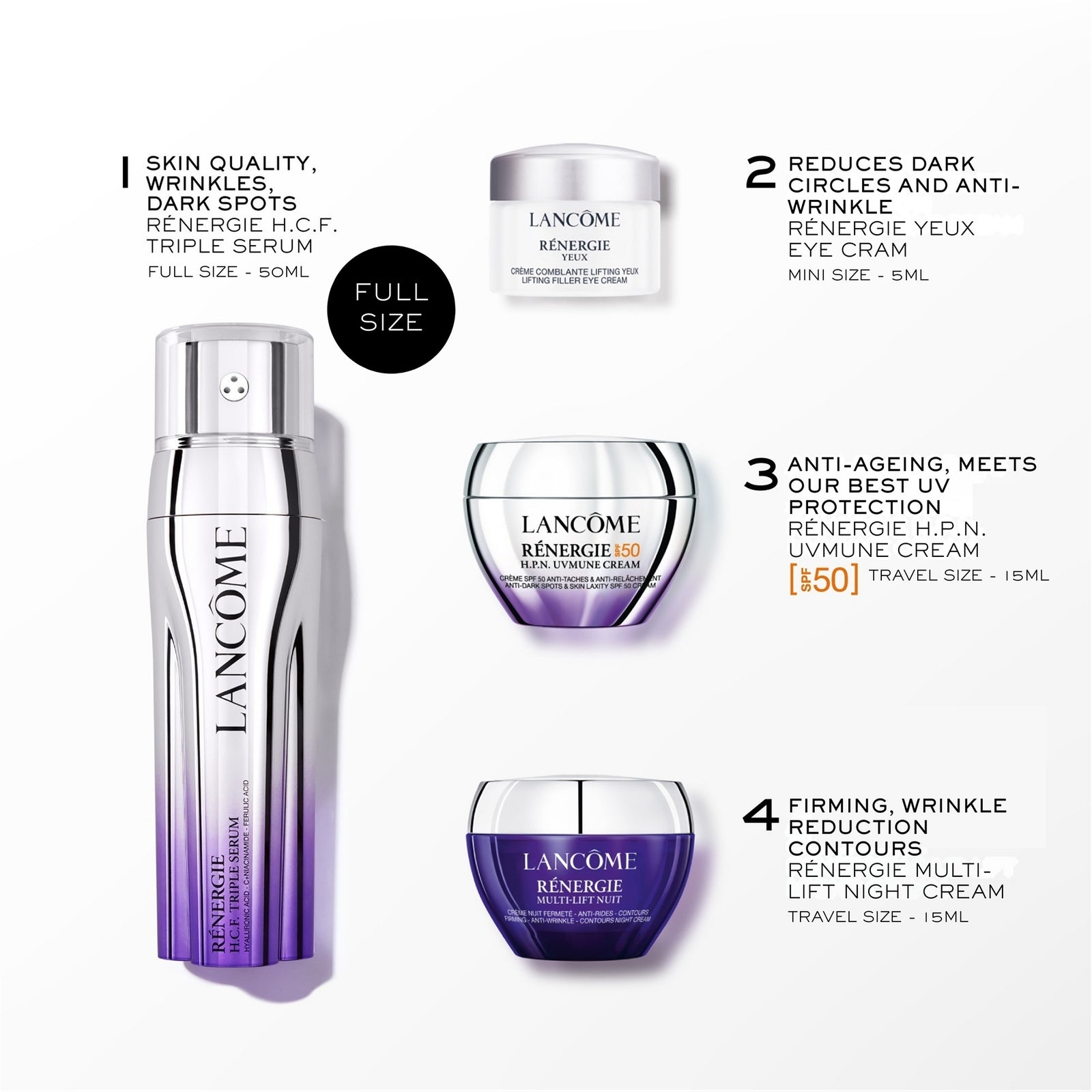 Lancôme Renergie Triple Serum Routine Set (Worth £175) 2