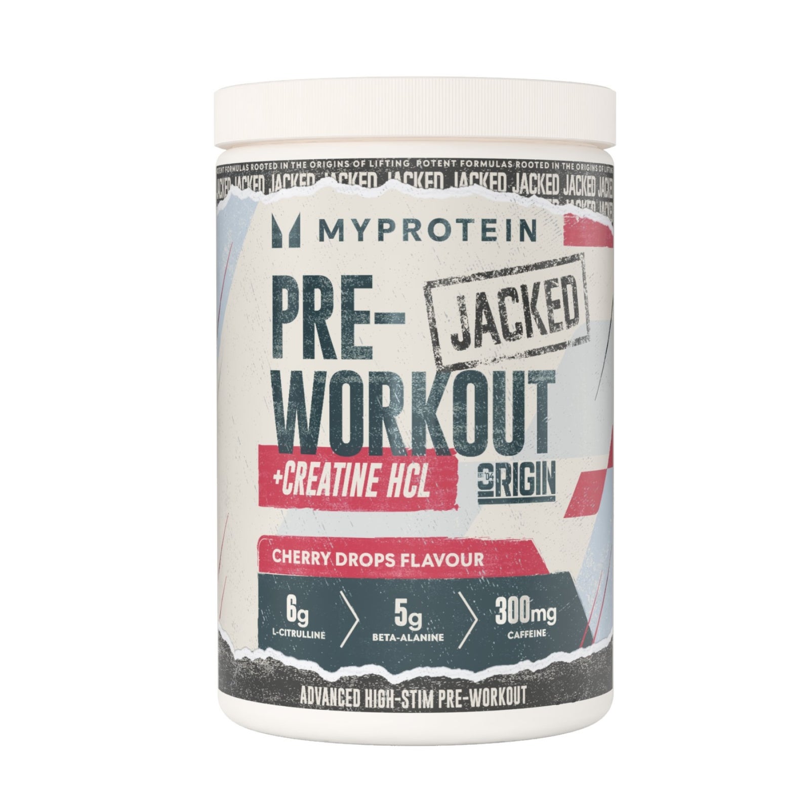 Origin Jacked Pre-Workout - 650G - 25Portionen - Cherry Drops