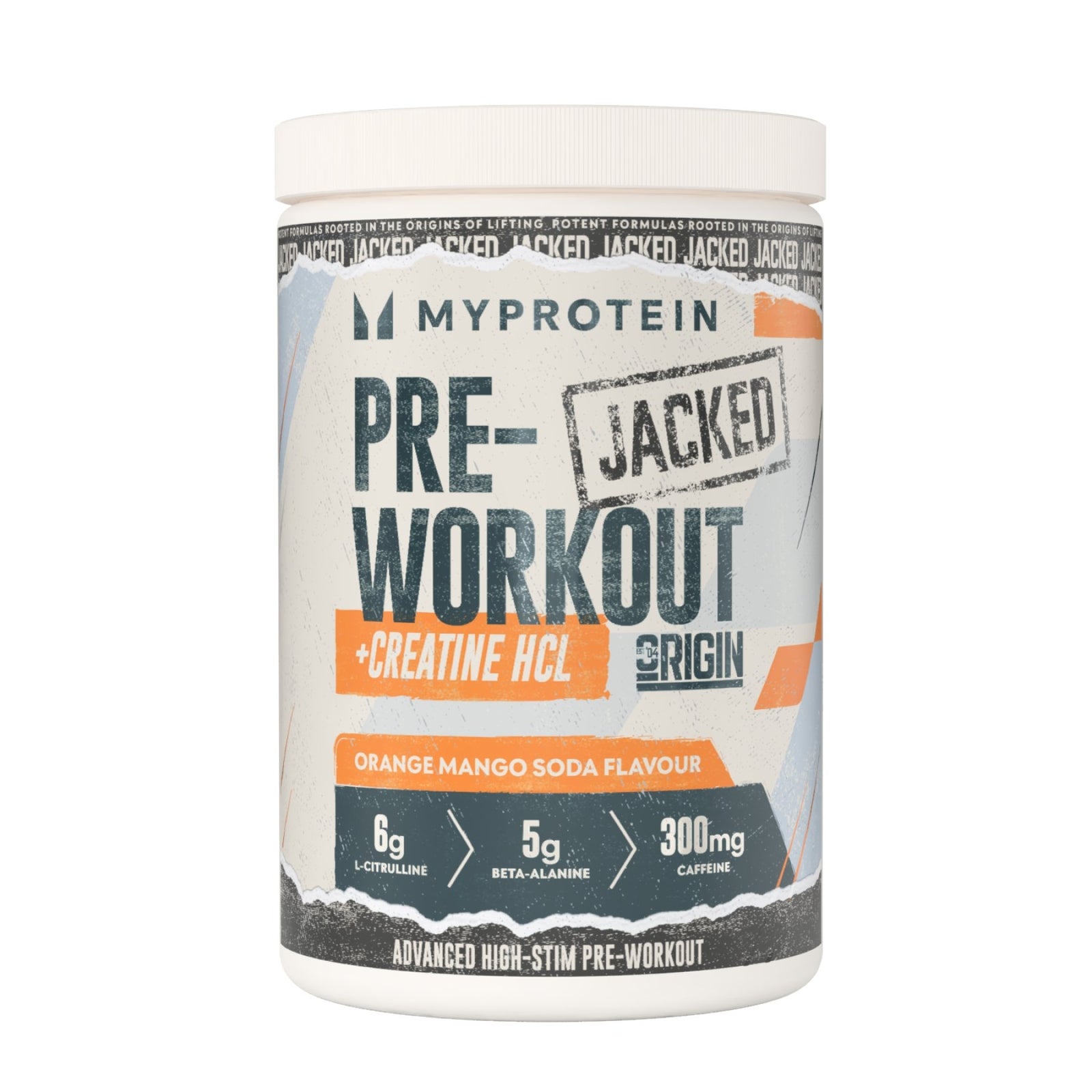 Origin Jacked Pre-Workout - 650G - 25Portionen - Orange Mango Soda