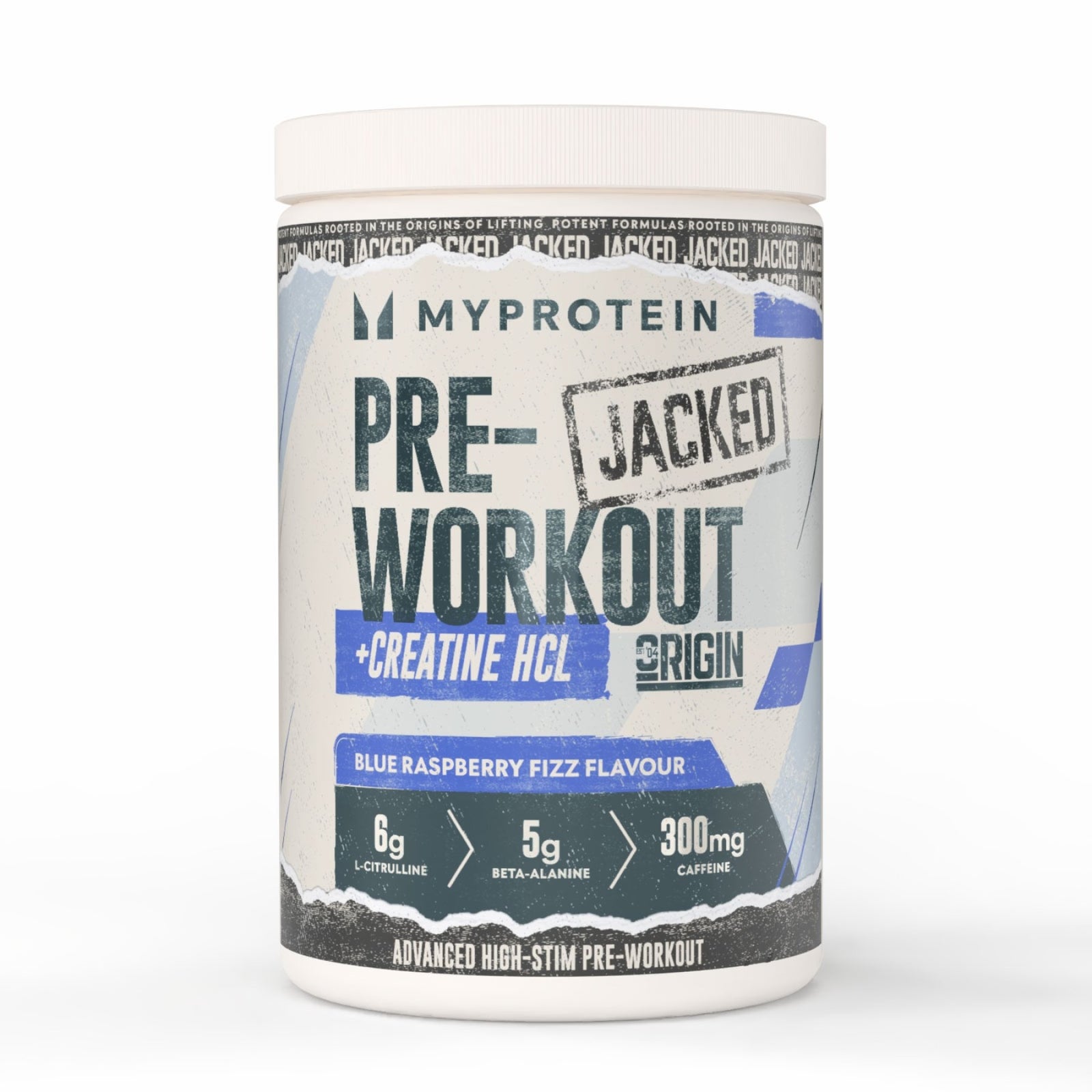 Origin Jacked Pre-Workout - 650G - 25Portionen - Blue Raspberry Fizz