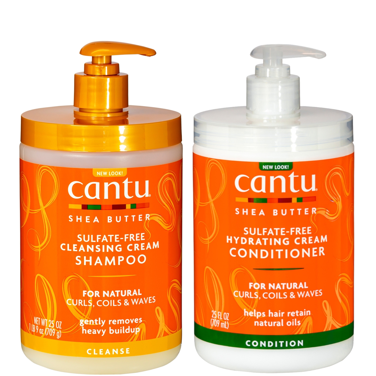 Cantu Shea Butter For Natural Hair Cleansing Cream Shampoo & Hydrating Cream Conditioner Salon Size Duo
