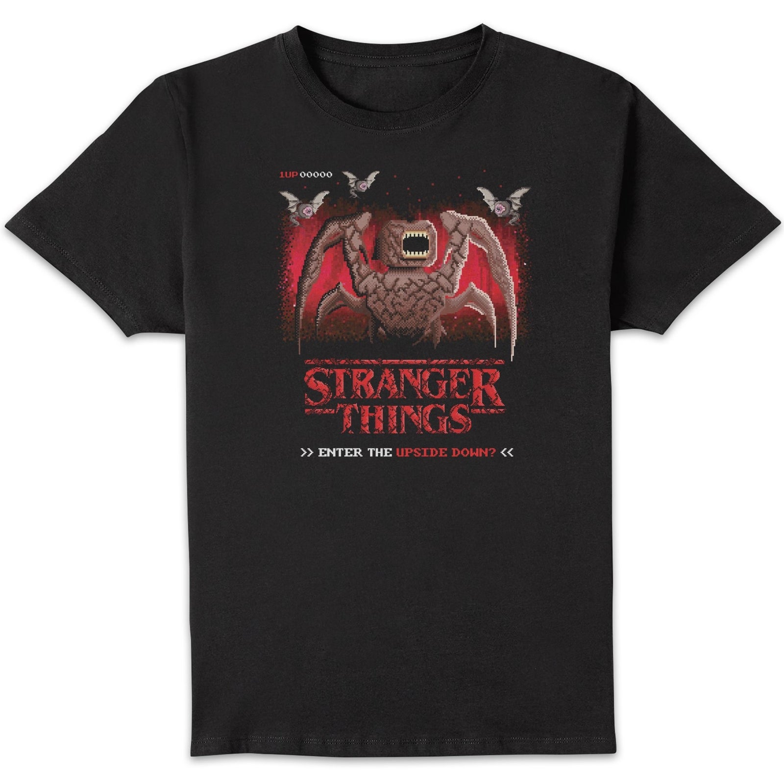 Stranger Things Enter The Upside Down? Unisex T-Shirt - Black - S