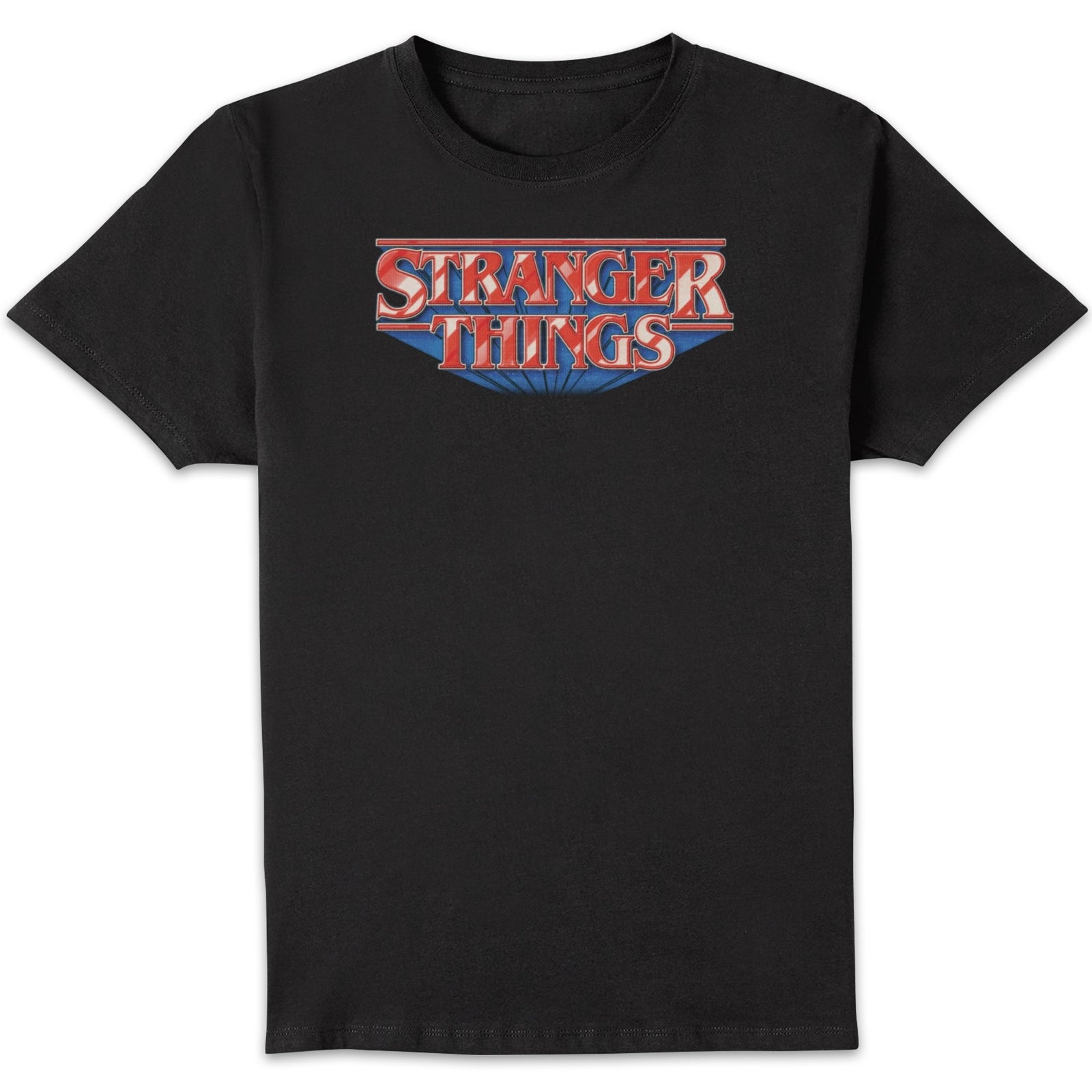 Stranger Things Retro Logo Unisexe T-shirt - Noir