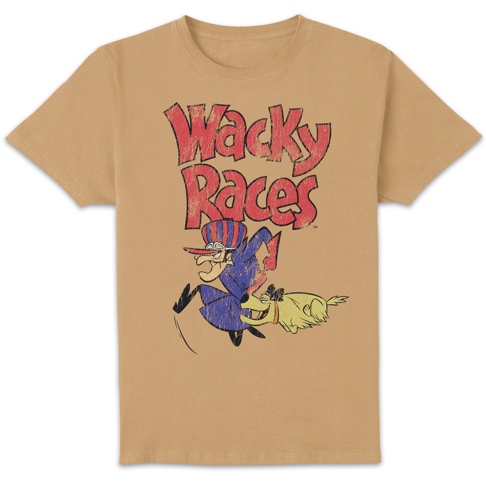 Wacky Races Logo Unisex T-Shirt - Tan - S