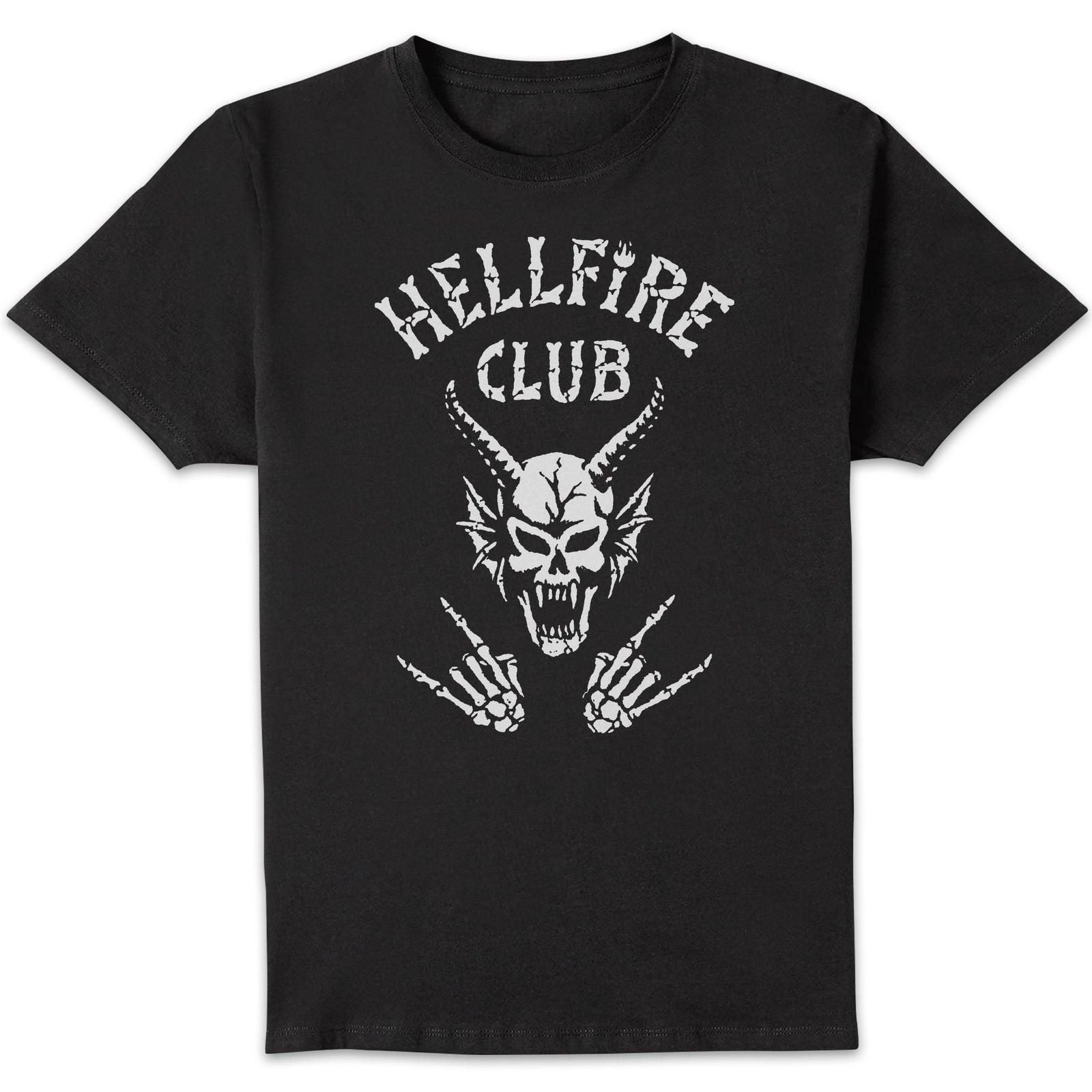 Stranger Things Hellfire Skull Unisex T-Shirt - Black - 4XL