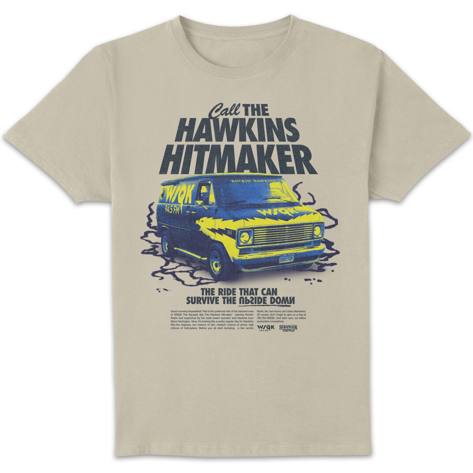 Stranger Things Hawkins Hitmaker Unisex T-Shirt - Cream - M