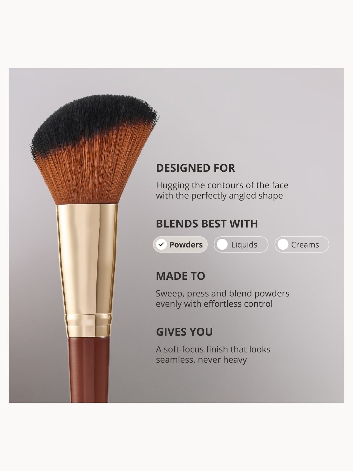 Spectrum Collections Pantherine A68 Large Angled Powder Makeup Brush 4
